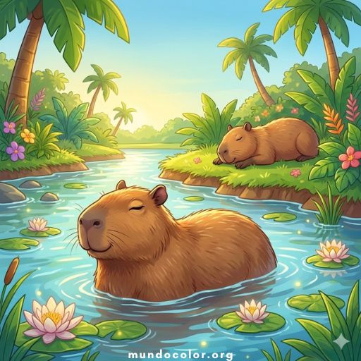 Розмальовки Capibara | Carpincho