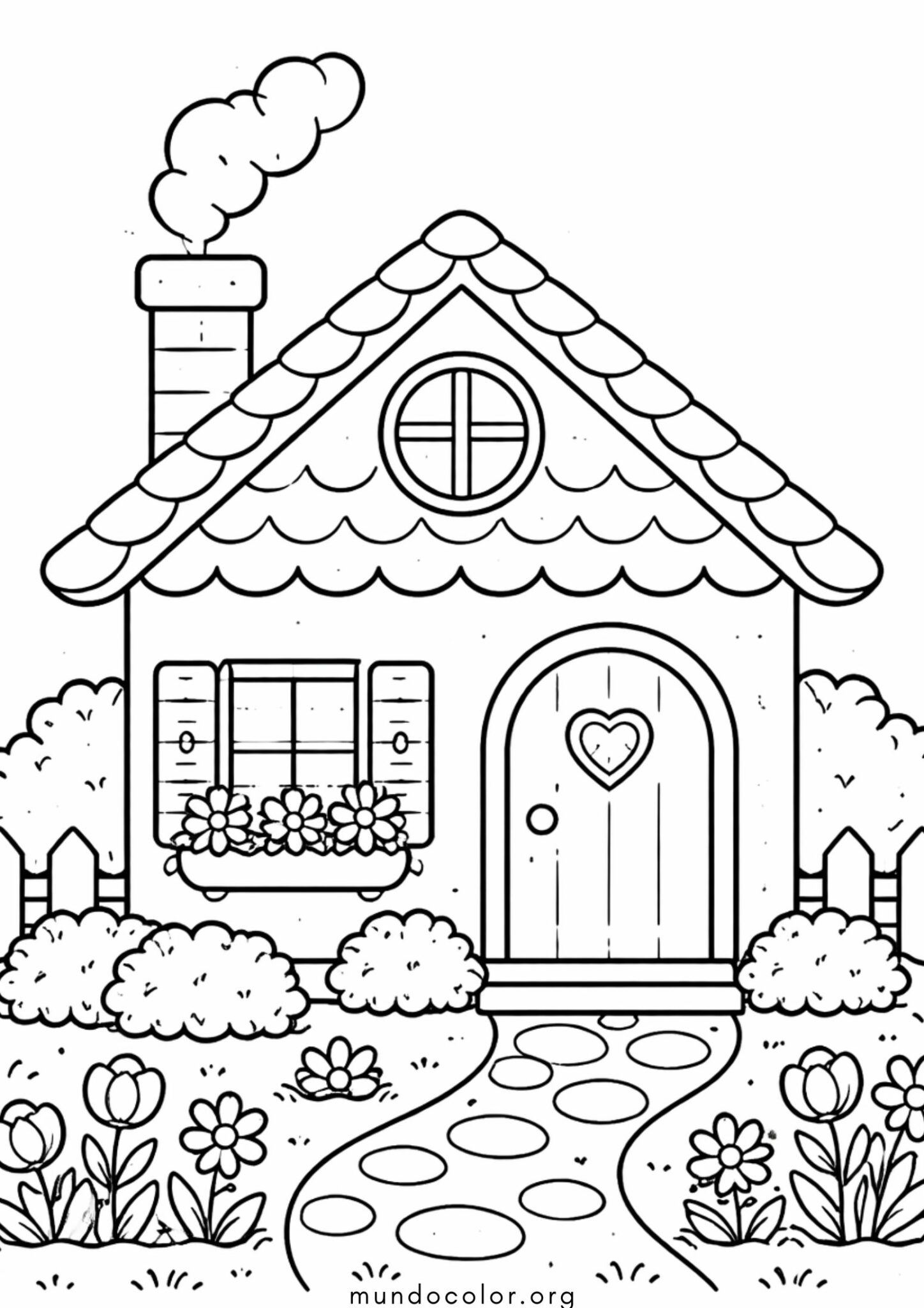 Dibujo de Casa para niños pequeños para colorear
