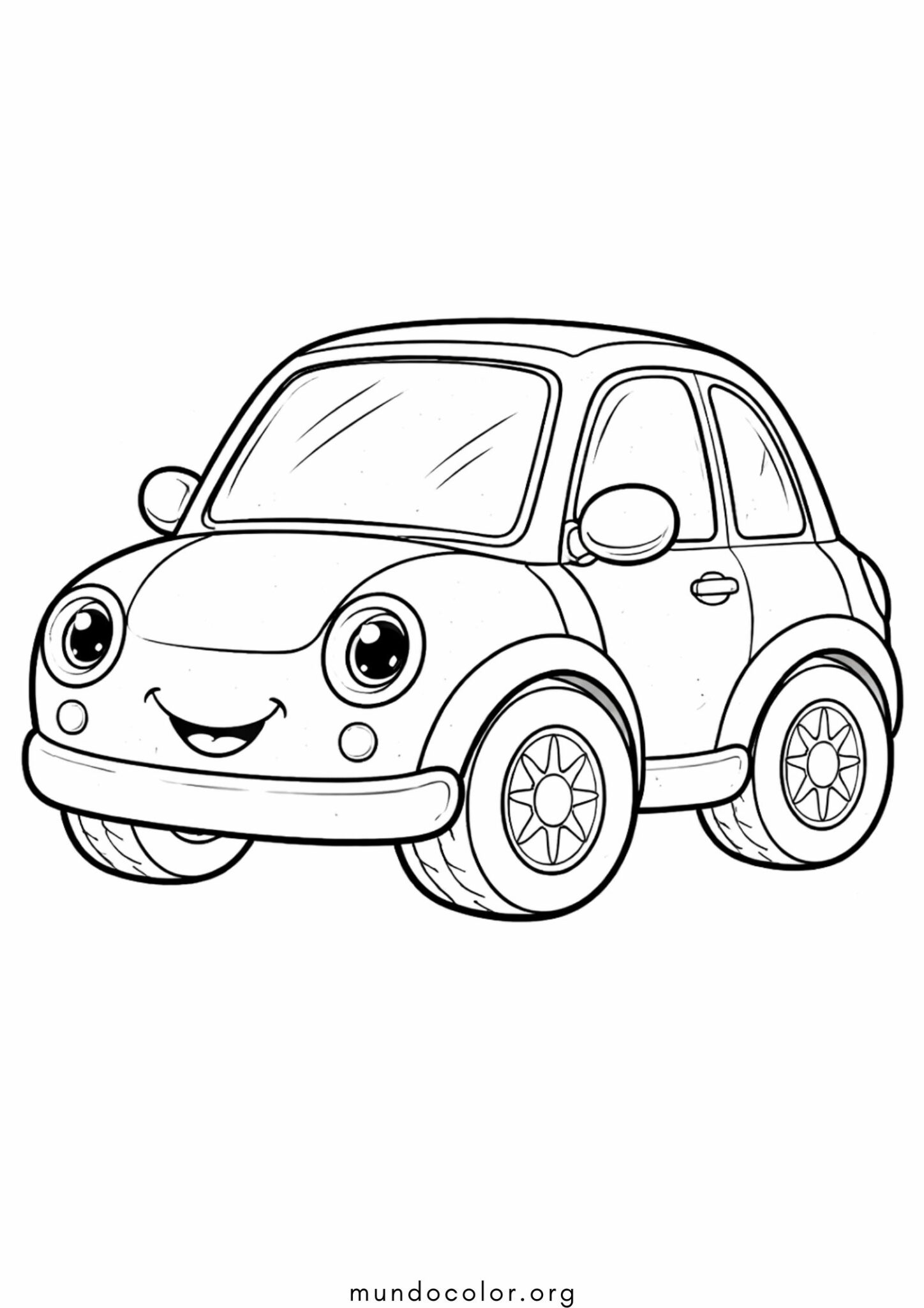 Dibujo de Coche sencillo para imprimir Dibujo de Coche sencillo para colorear