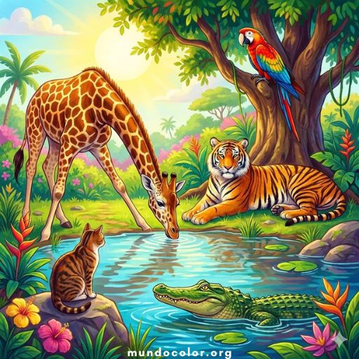 Dibujo de Animales 🦉🐩🐠 para colorear