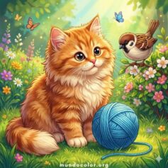 Dibujos de gatos para colorear e imprimir gratis en PDF y JPG