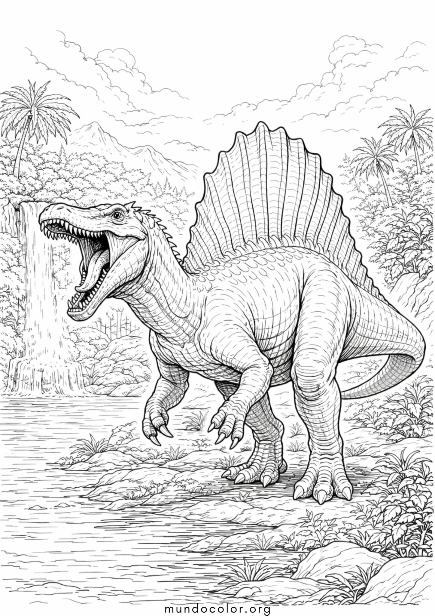 Dibujo de Dinosaurio Espinosaurio para colorear
