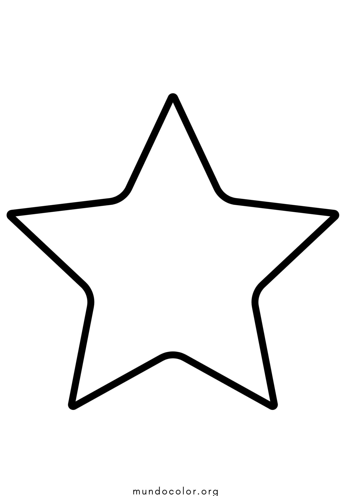 Dibujo de Estrella para niños pequeños para colorear