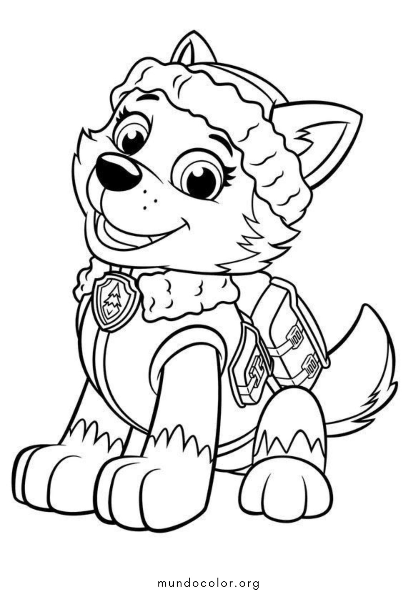 Dibujo de Everest (Patrulla Canina) para colorear