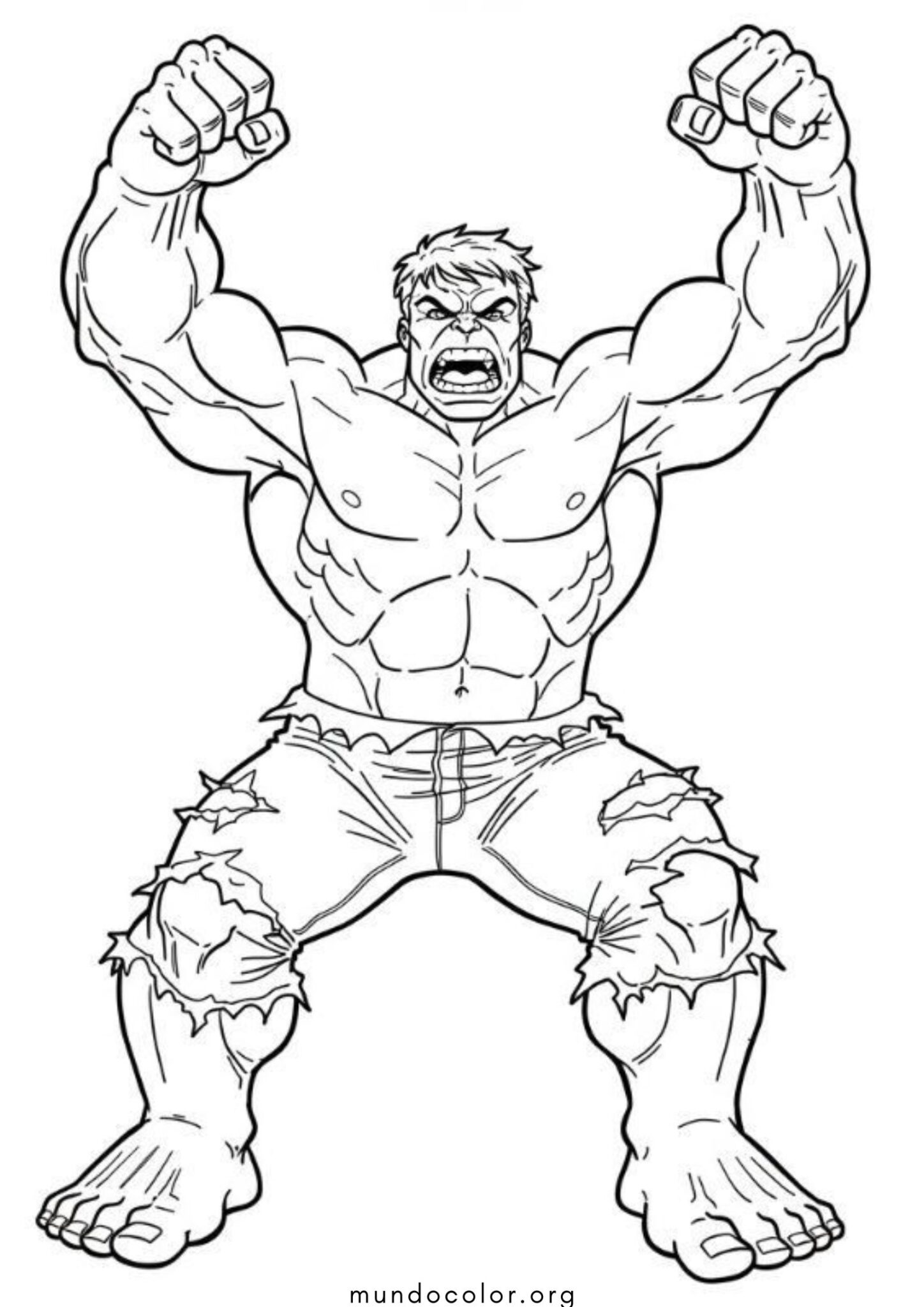 Dibujo de Hulk para colorear