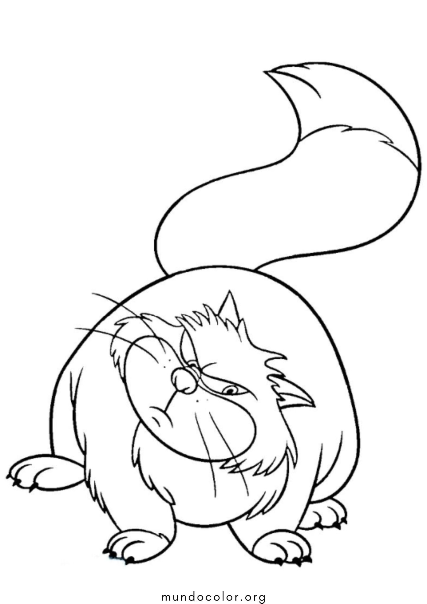 Dibujo de Lucifer, el gato de La Cenicienta de Disney para colorear