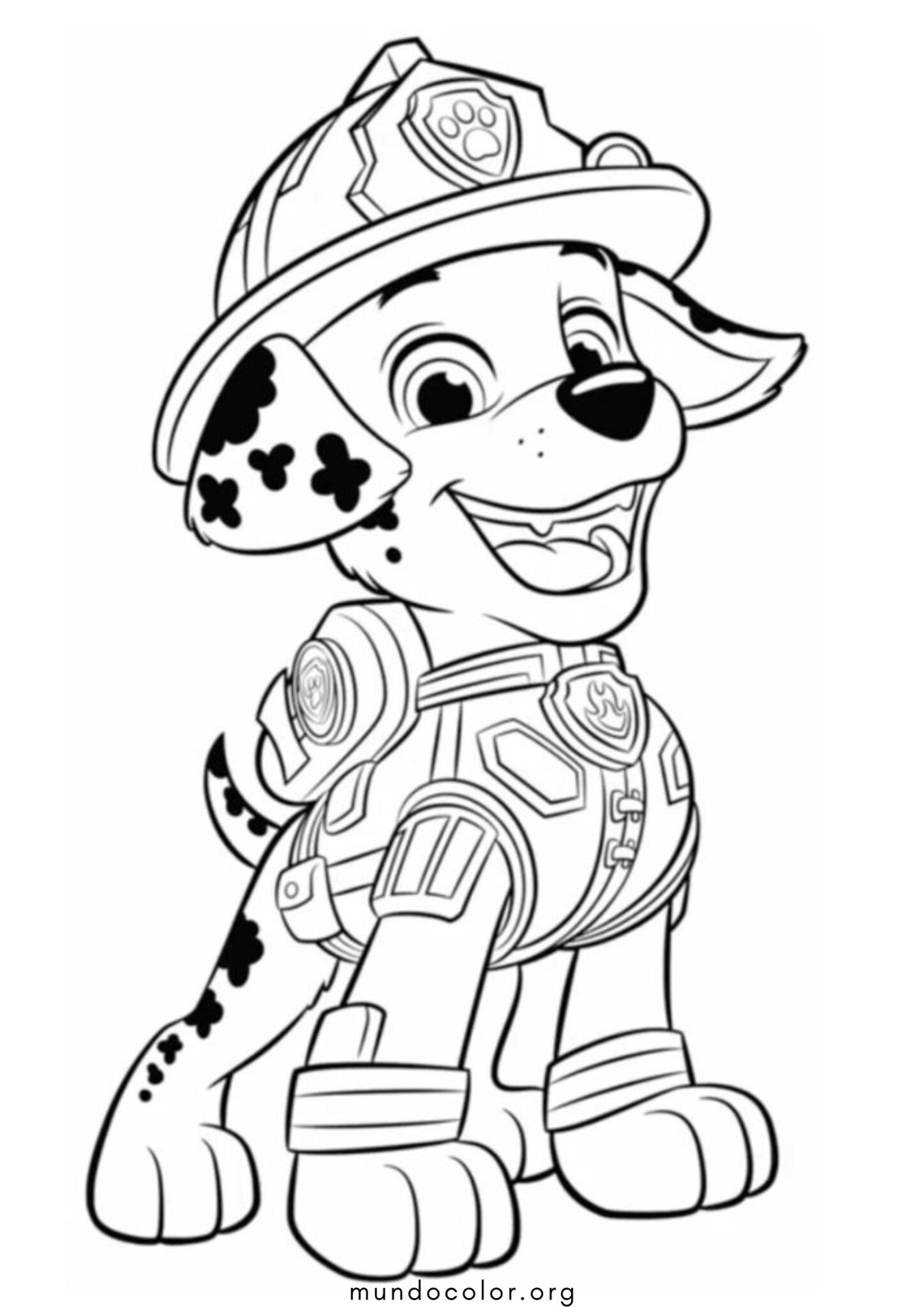 Dibujo de Marshall (Patrulla Canina) para colorear
