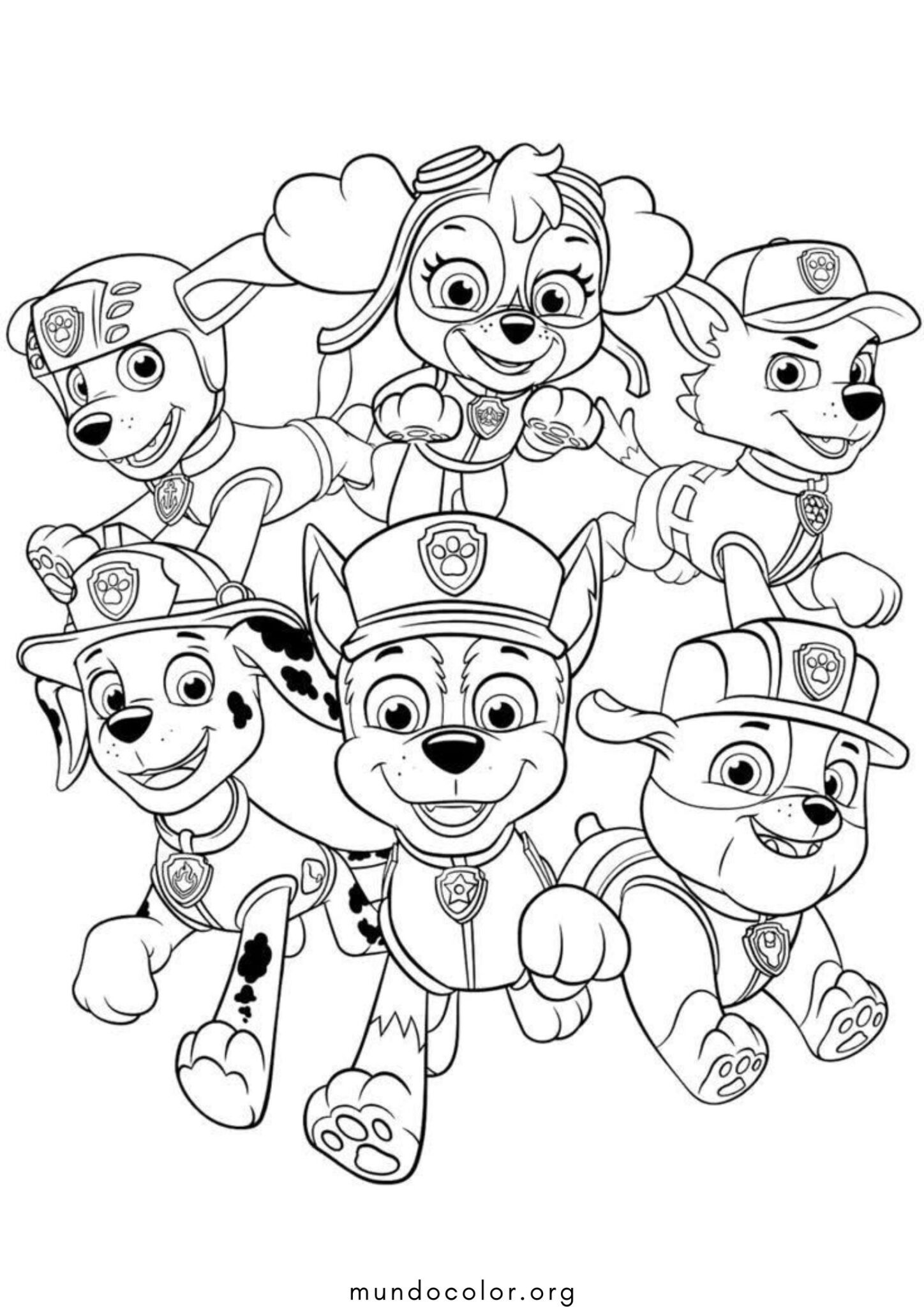 Dibujo de Patrulla Canina para colorear