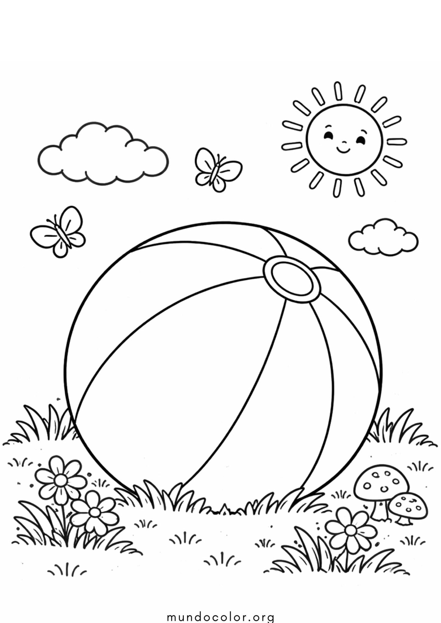 Dibujo de Pelota para los más pequeños para colorear