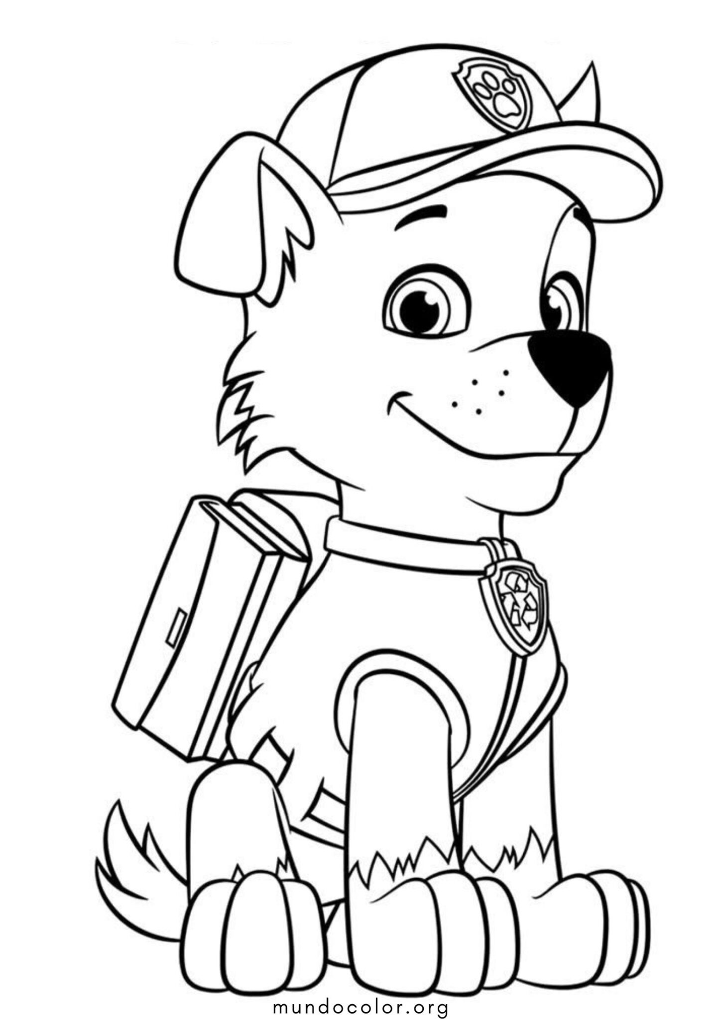 Dibujo de Rocky (Patrulla Canina) para colorear