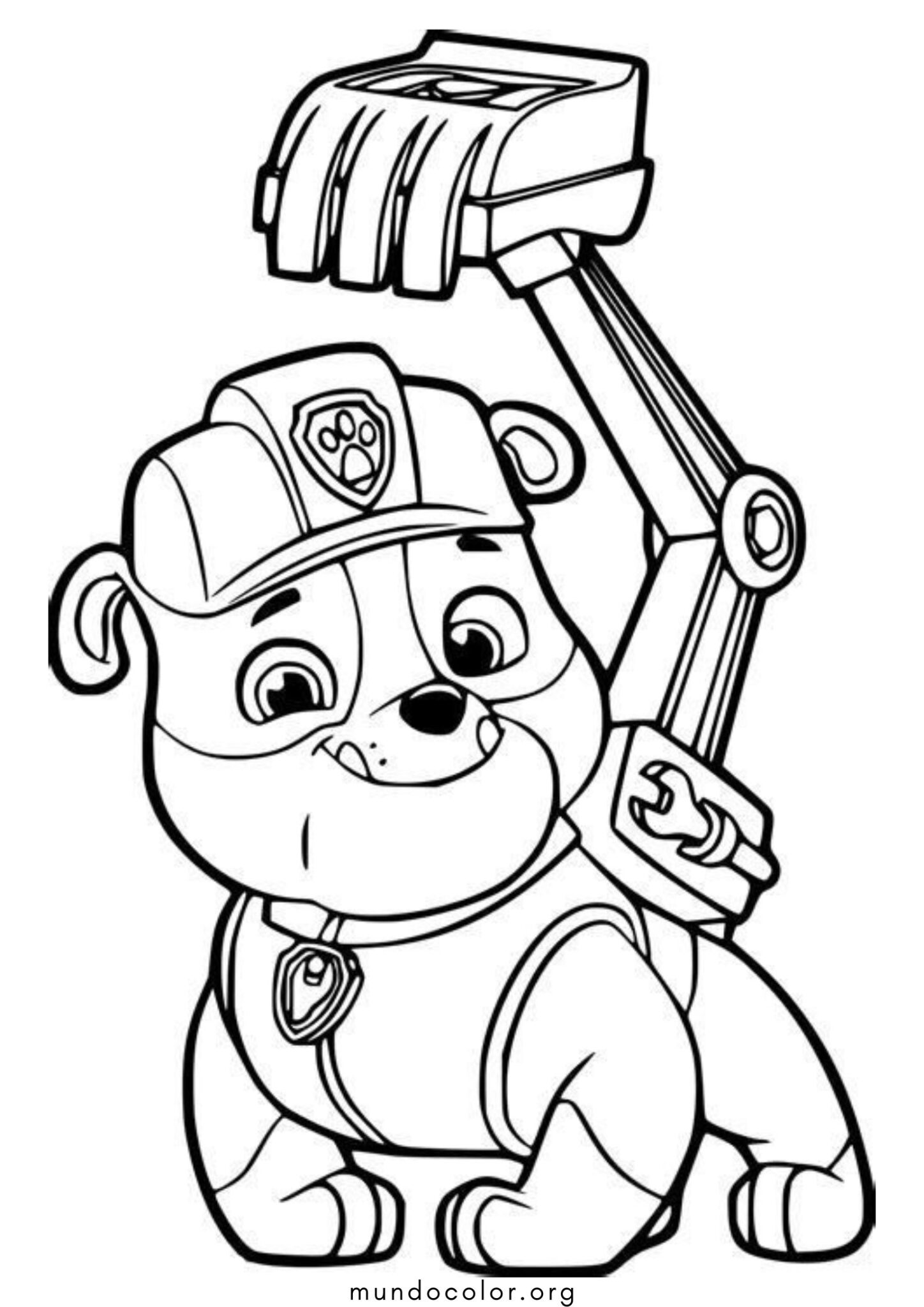 Dibujo de Rubble (Patrulla Canina) para colorear