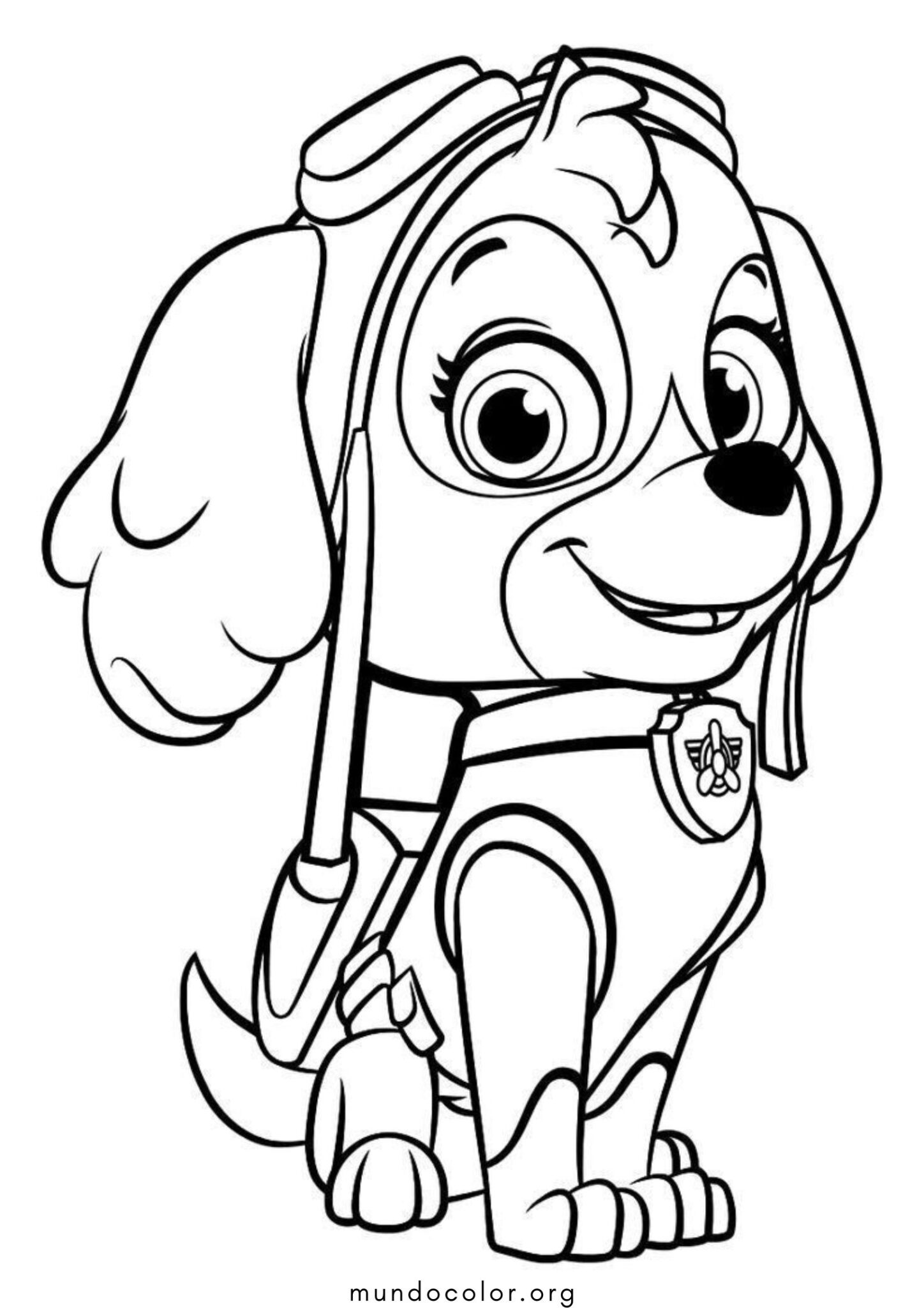 Dibujo de Skye (Patrulla Canina) para colorear