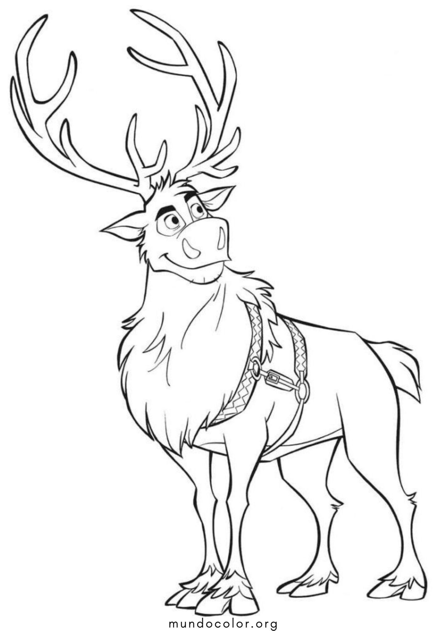 Dibujo de Sven el reno (Frozen) para colorear