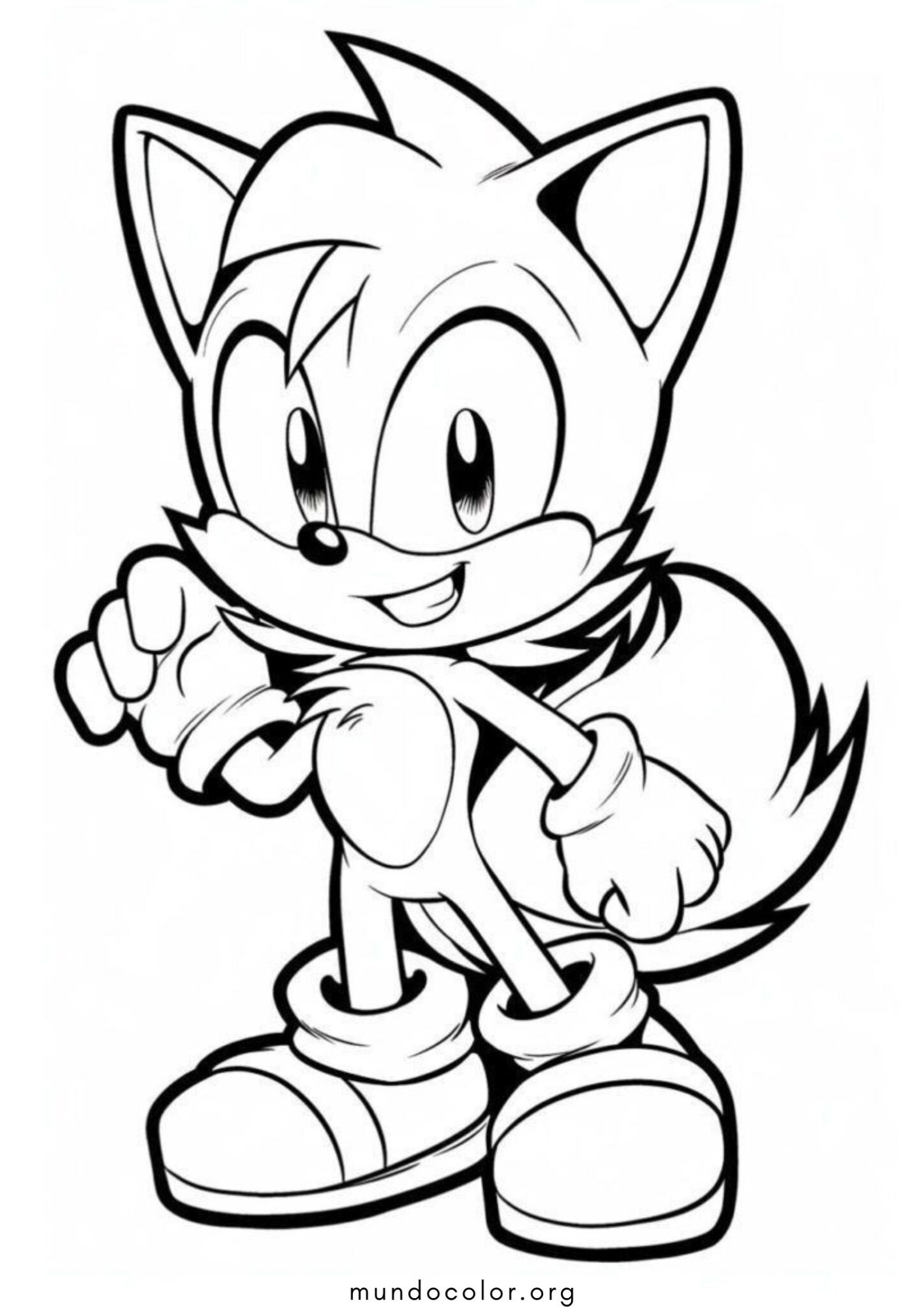 Dibujo de Tails de Sonic para colorear