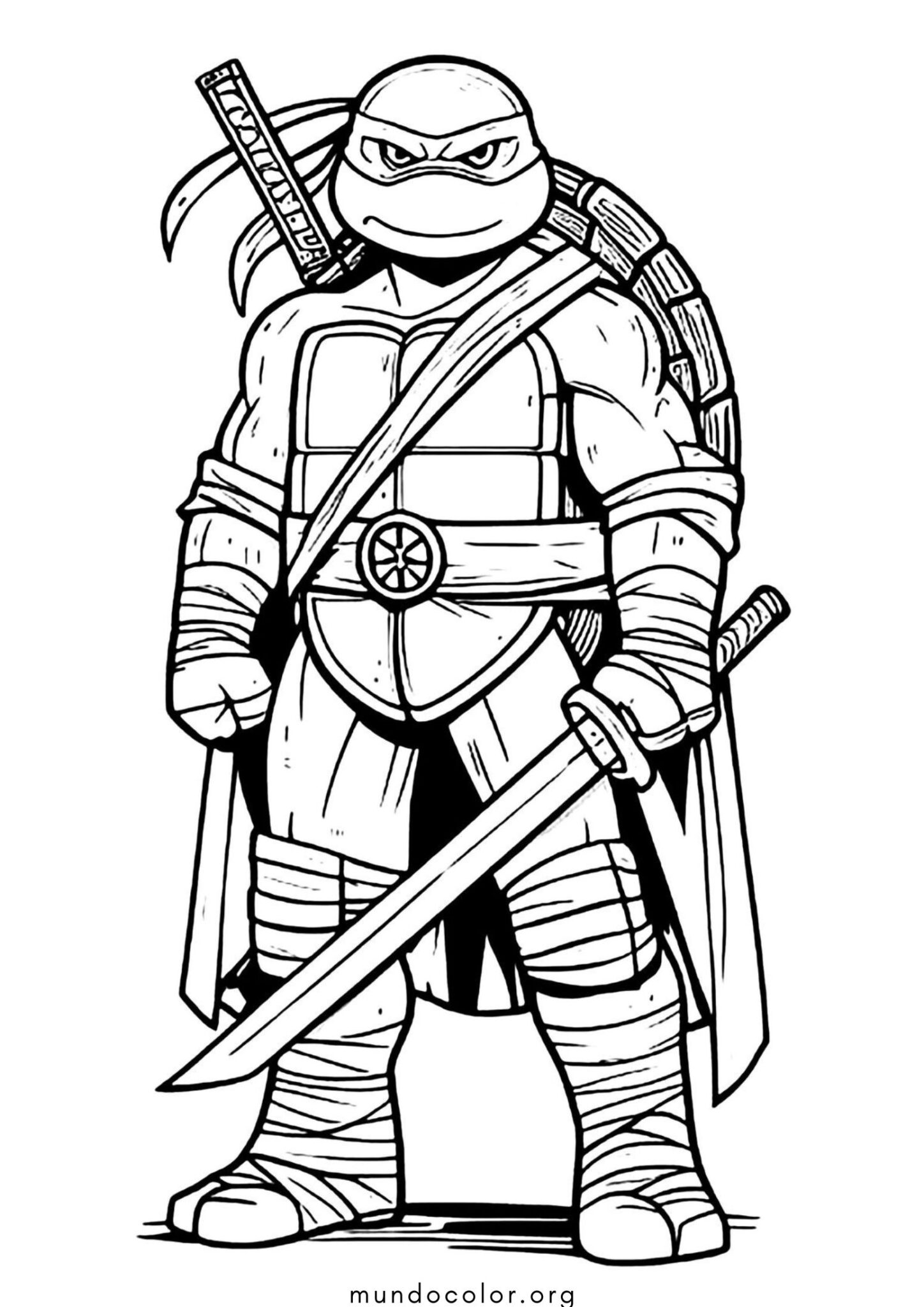 Dibujo de Tortugas Ninja Adolescentes Mutantes para colorear