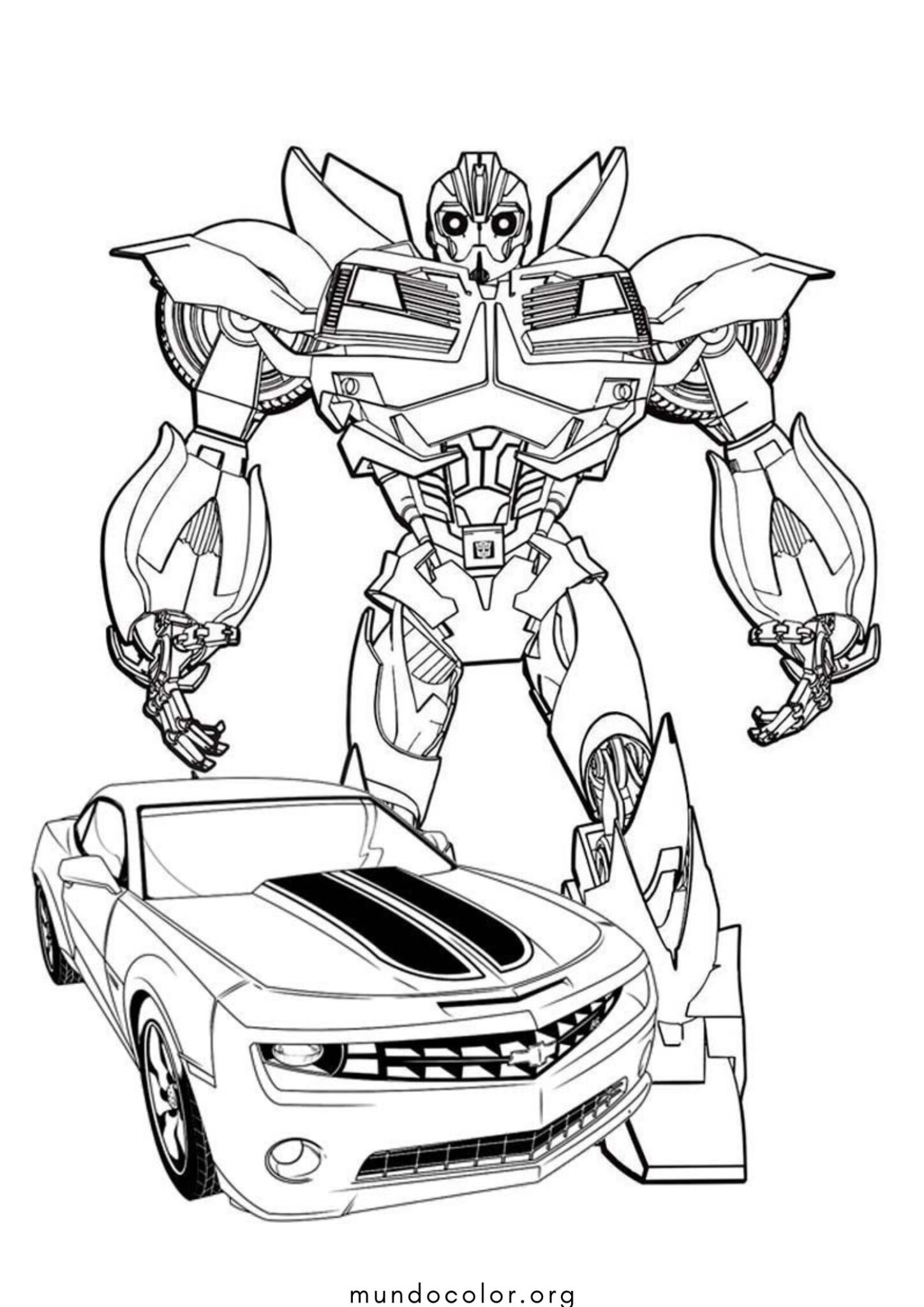 Dibujo de Transformers – Bumblebee para colorear