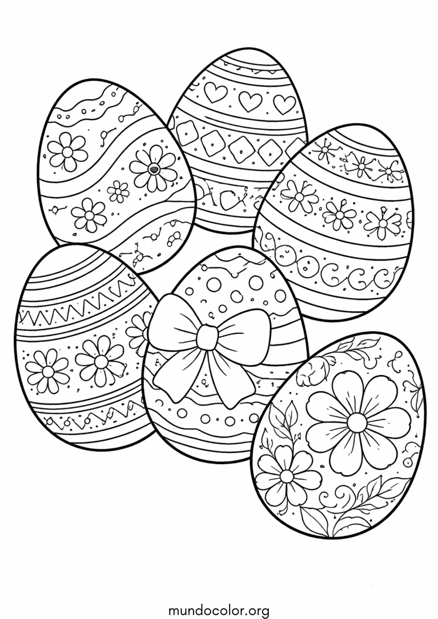 Dibujo de Huevos de Pascua para colorear para colorear