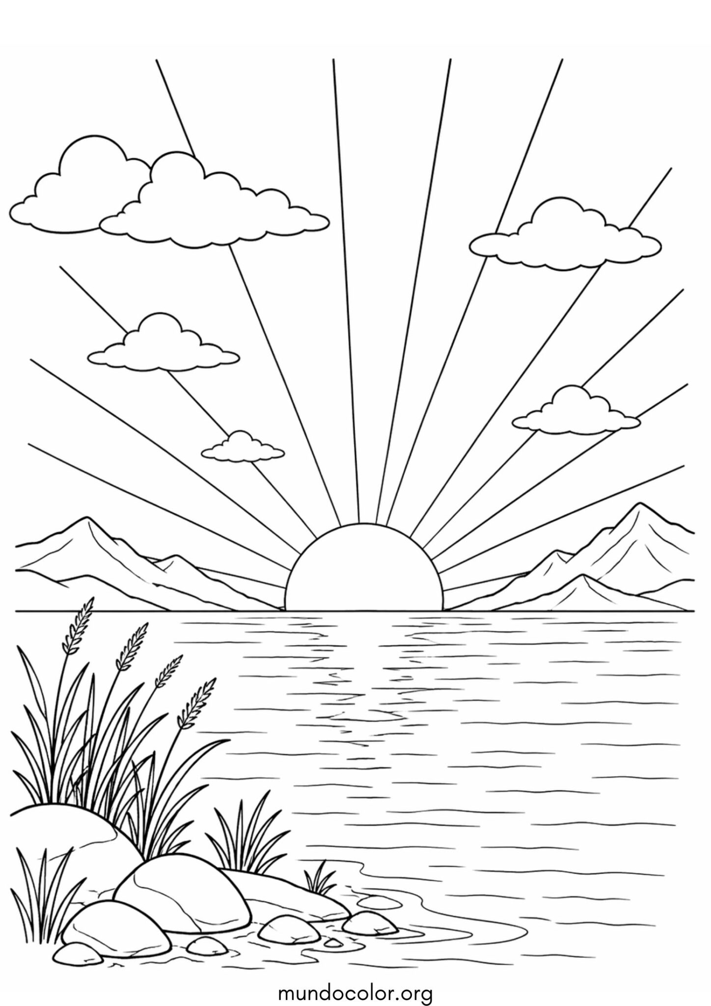 Dibujo de Amanecer para colorear