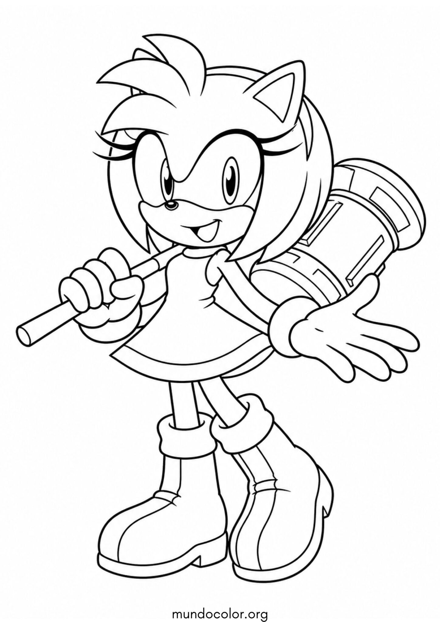 Dibujo de Amy Rose para colorear