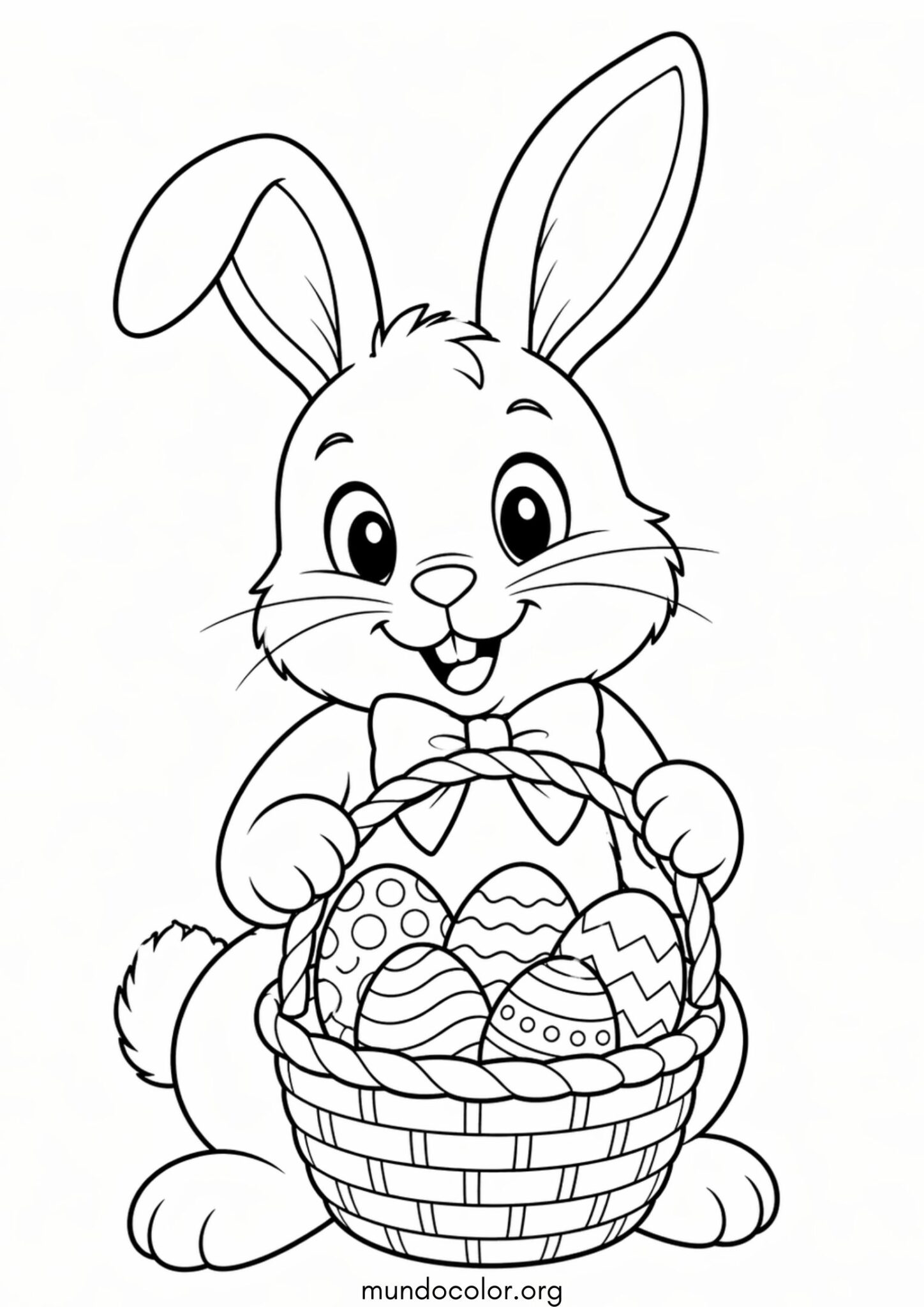 Dibujo de Conejo de Pascua para colorear