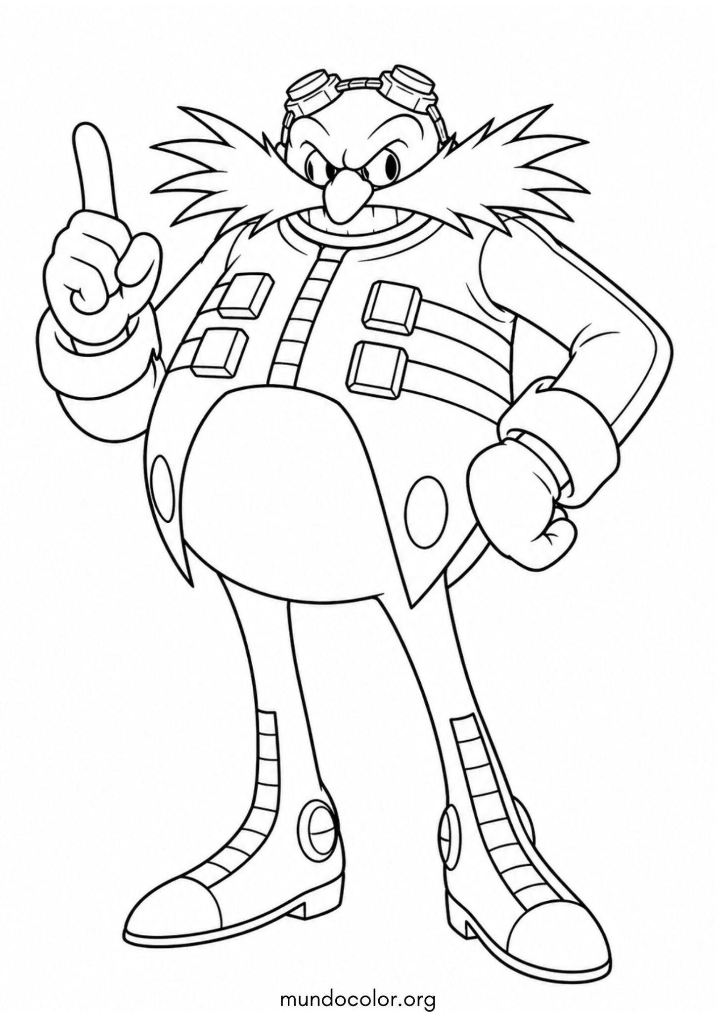 Dibujo de Dr. Robotnik (Eggman) para colorear