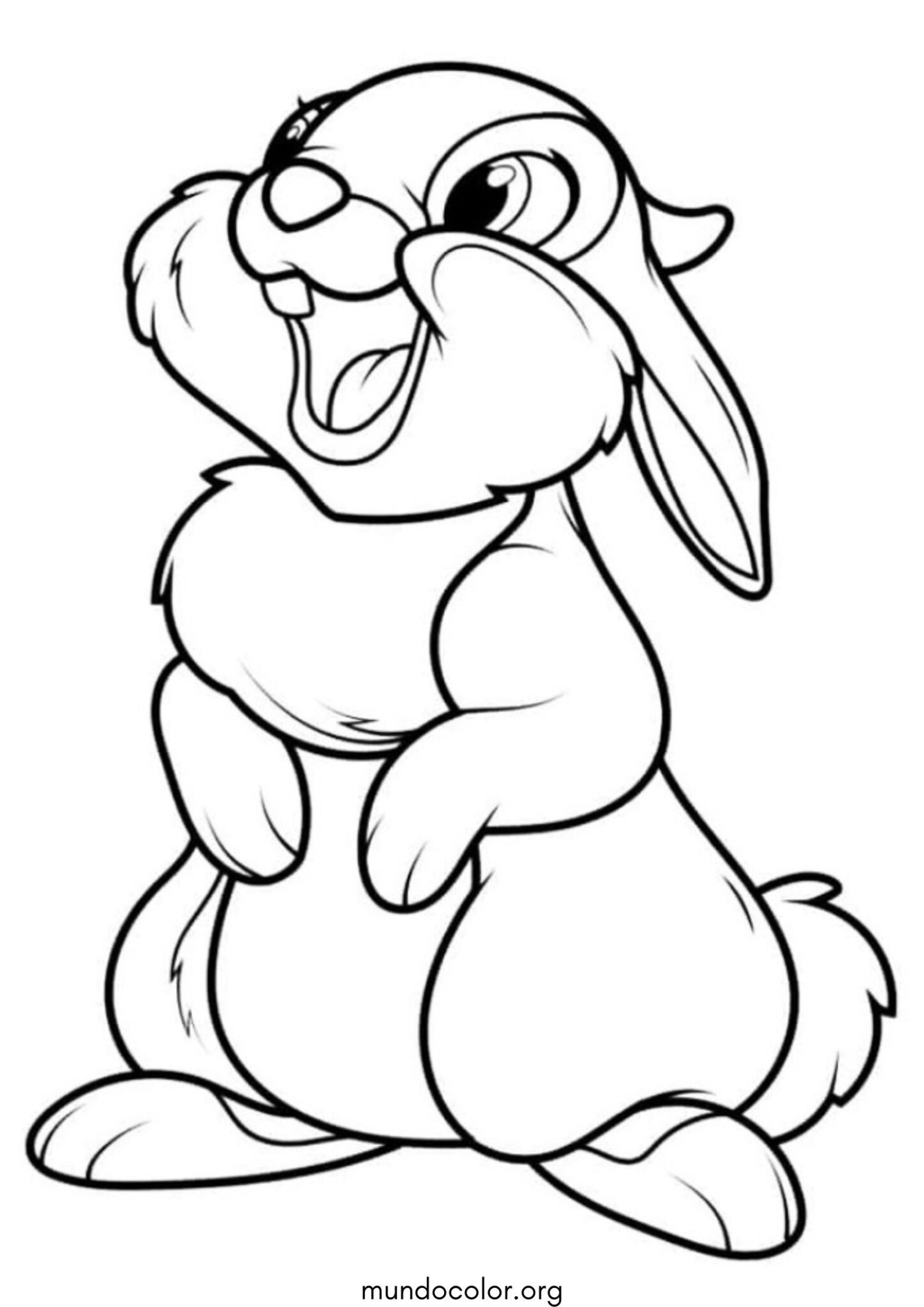 Dibujo de El conejo Tambor para colorear