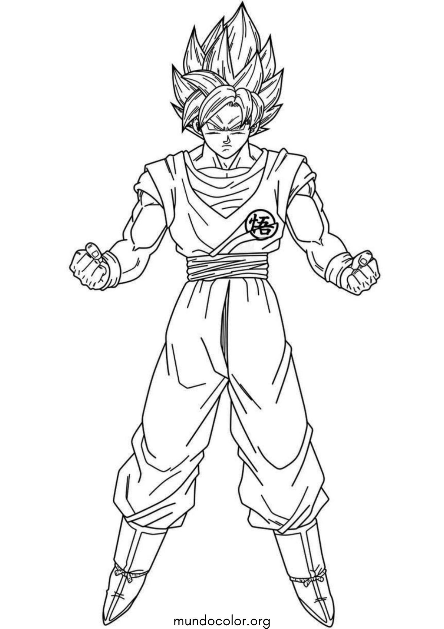 Dibujo de Goku Blue para colorear
