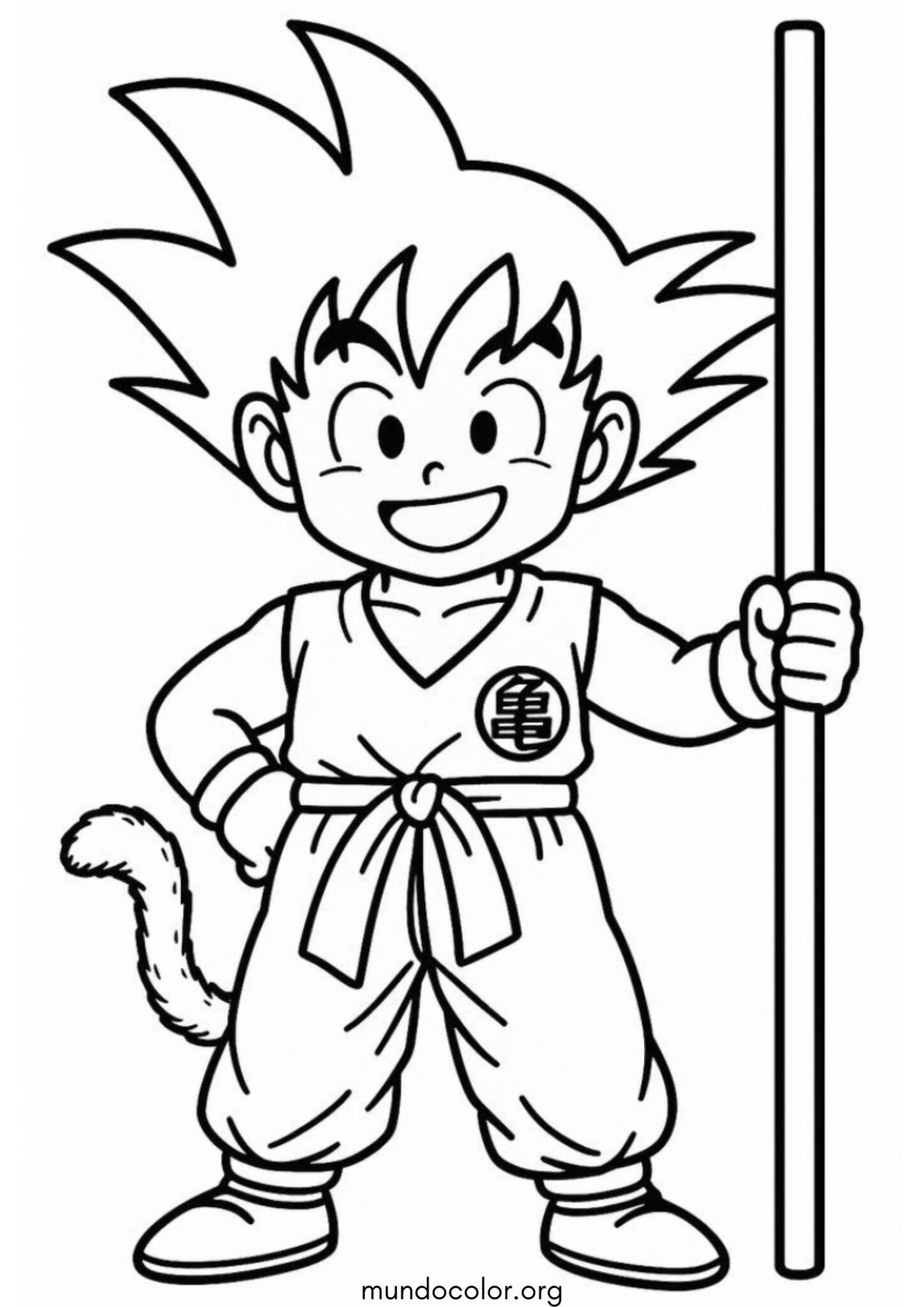 Dibujo de Goku Niño para colorear