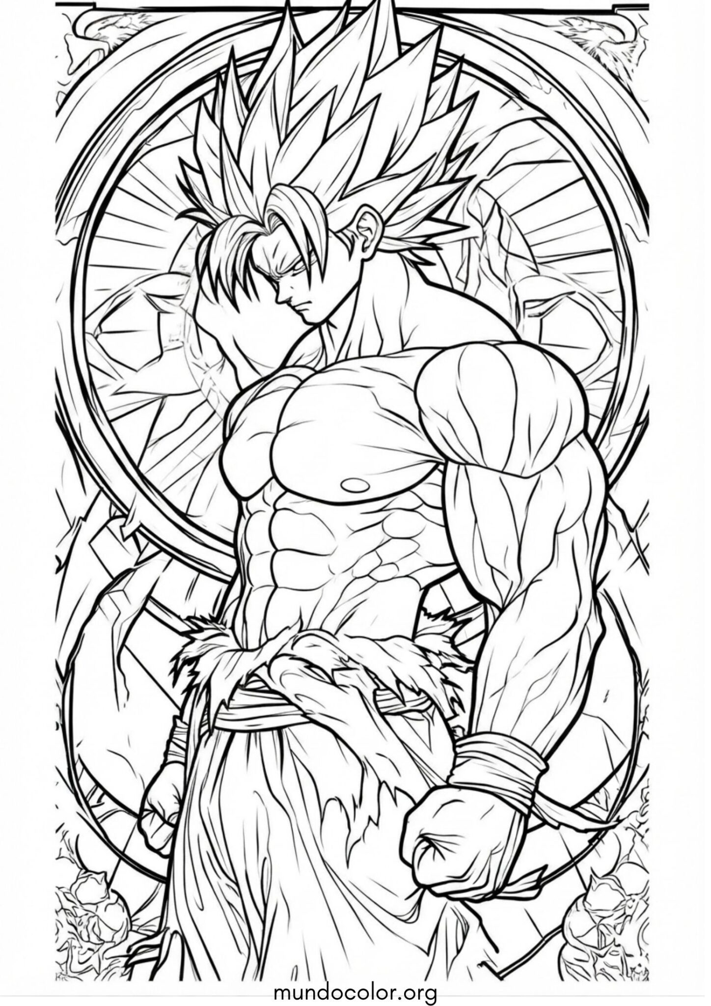 Dibujo de Goku Ultra Instinct para imprimir Dibujo de Goku Ultra Instinct para colorear