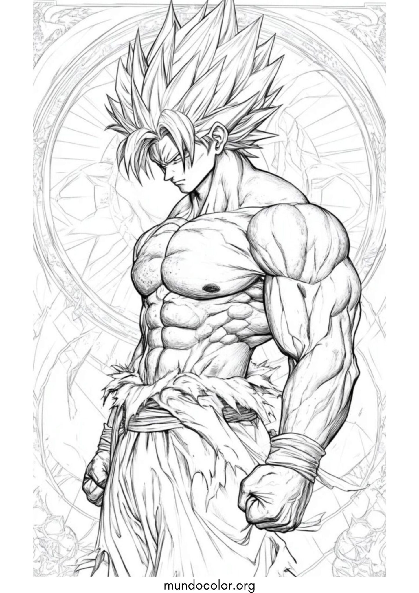 Dibujo de Goku Ultra Instinct para colorear