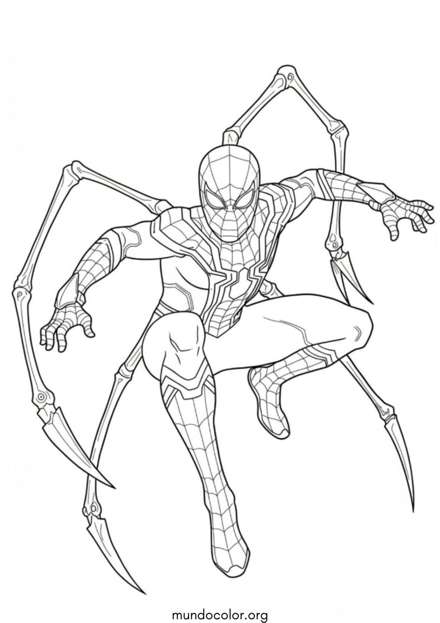 Dibujo de Iron Spider para colorear