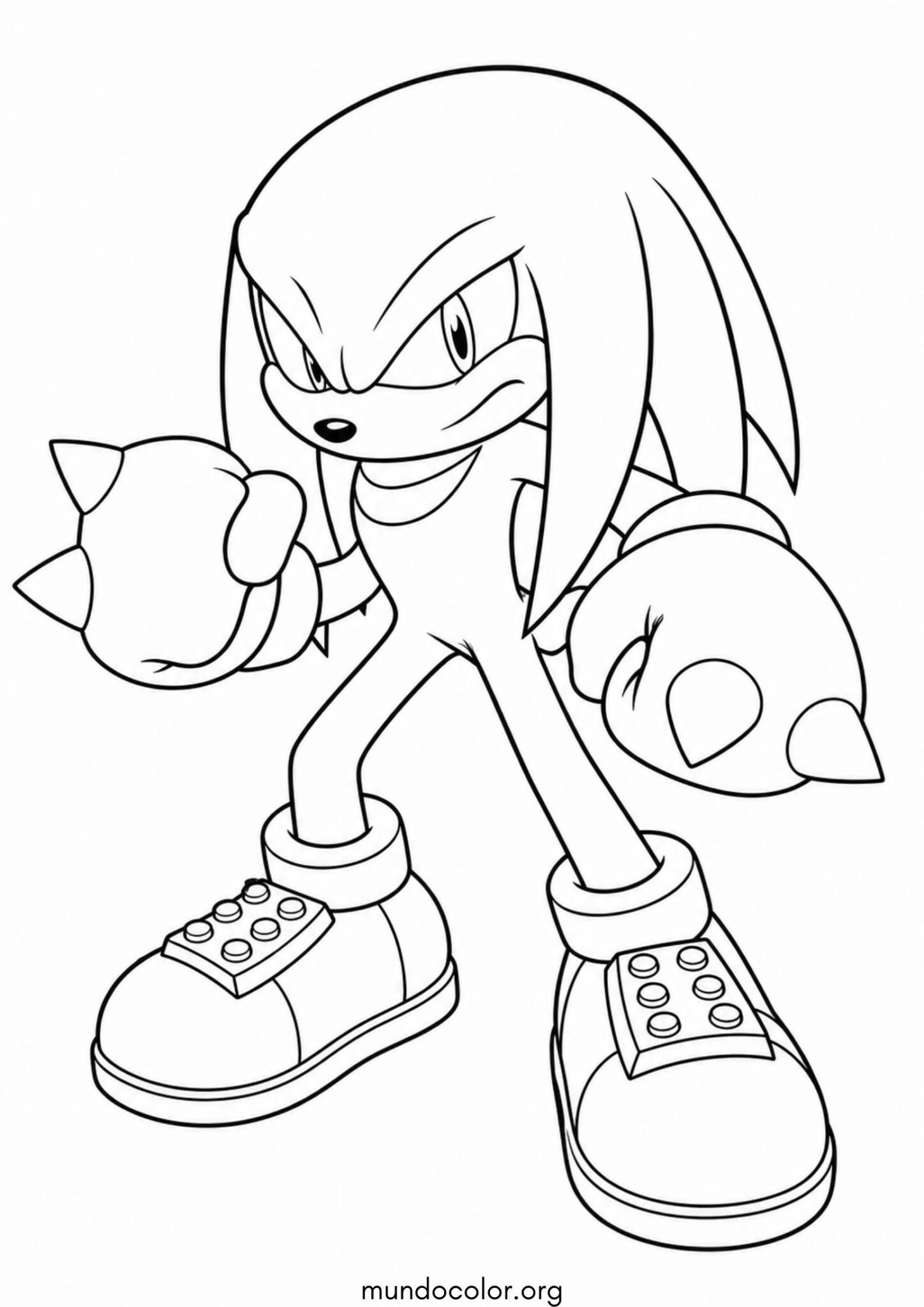 Dibujo de Knuckles para colorear
