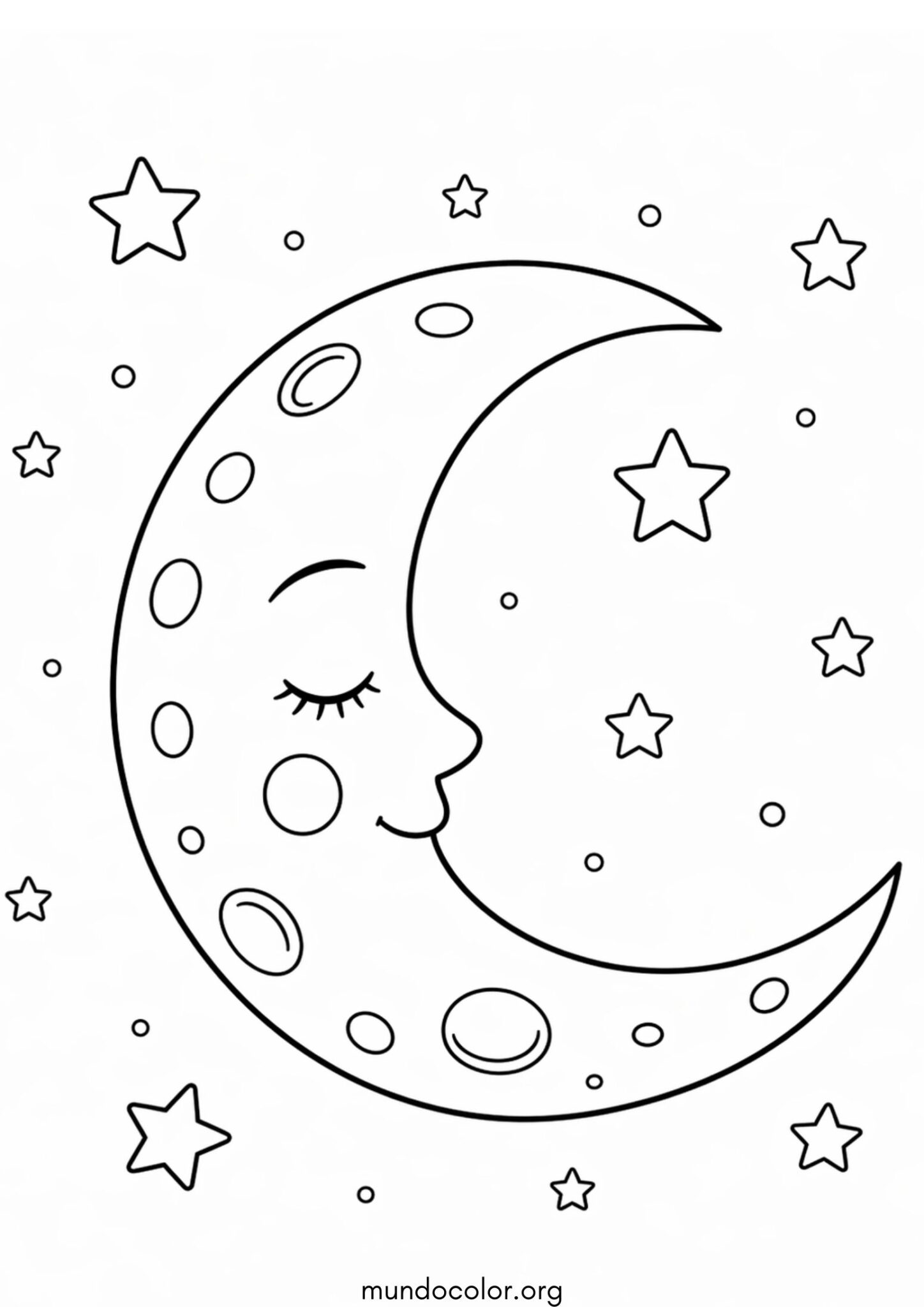 Dibujo de La Luna para colorear