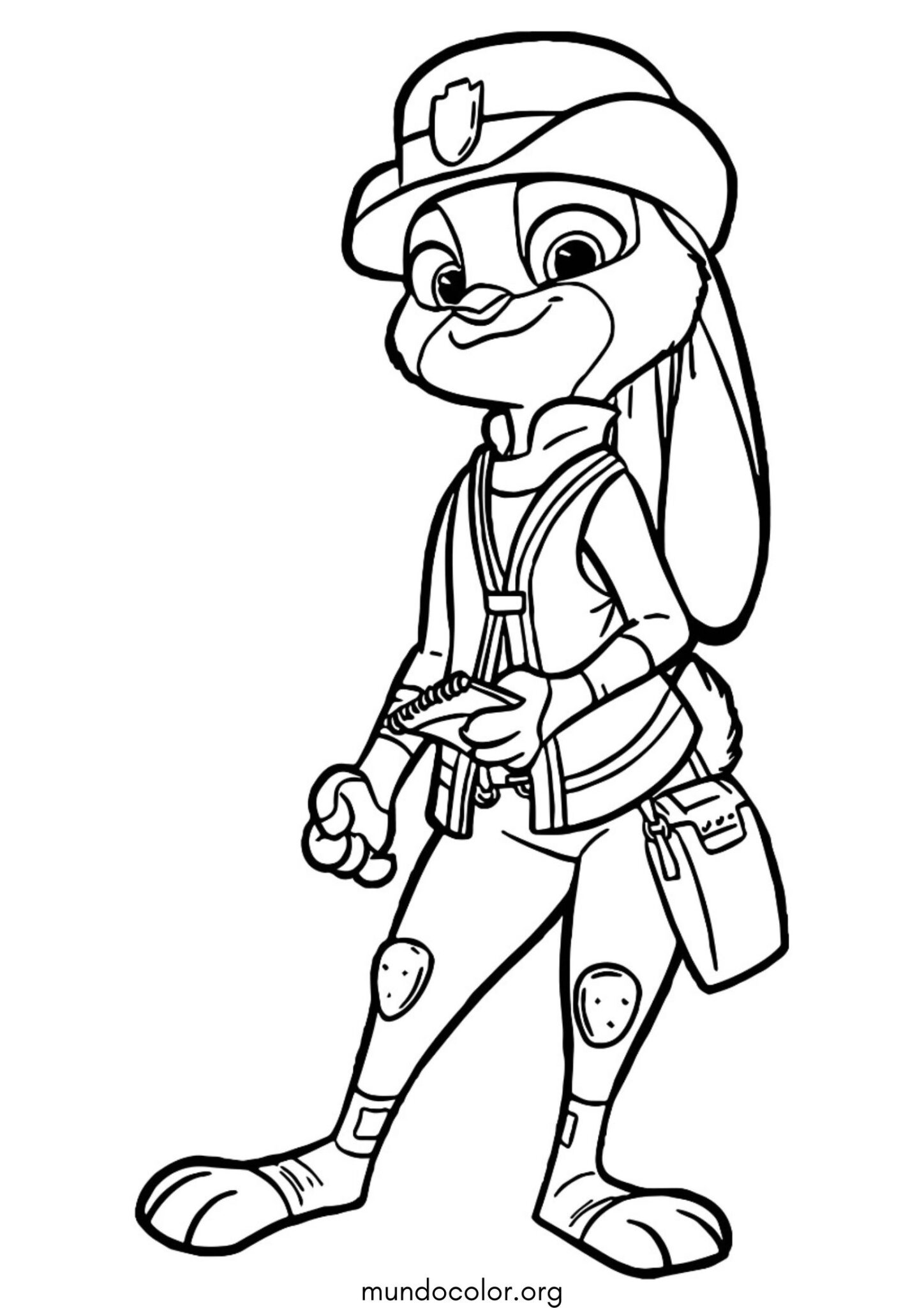 Dibujo de La coneja Judy Hopps para colorear
