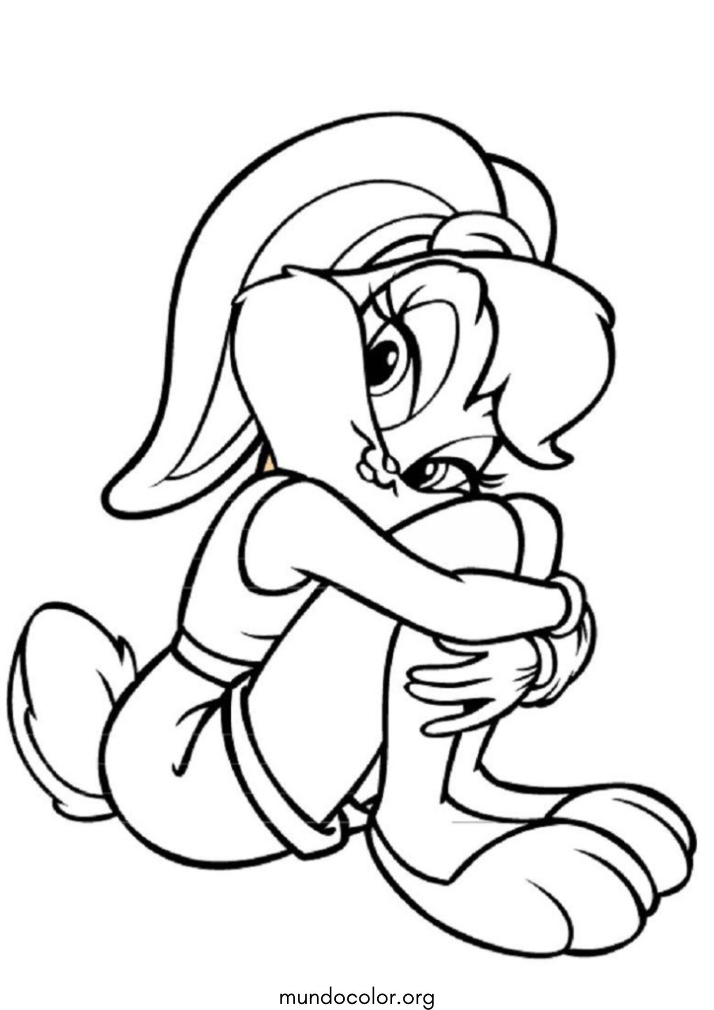 Dibujo de La coneja Lola Bunny para colorear