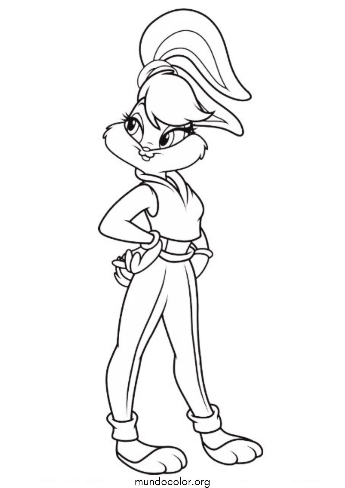 Dibujo de Linda coneja Lola Bunny para colorear