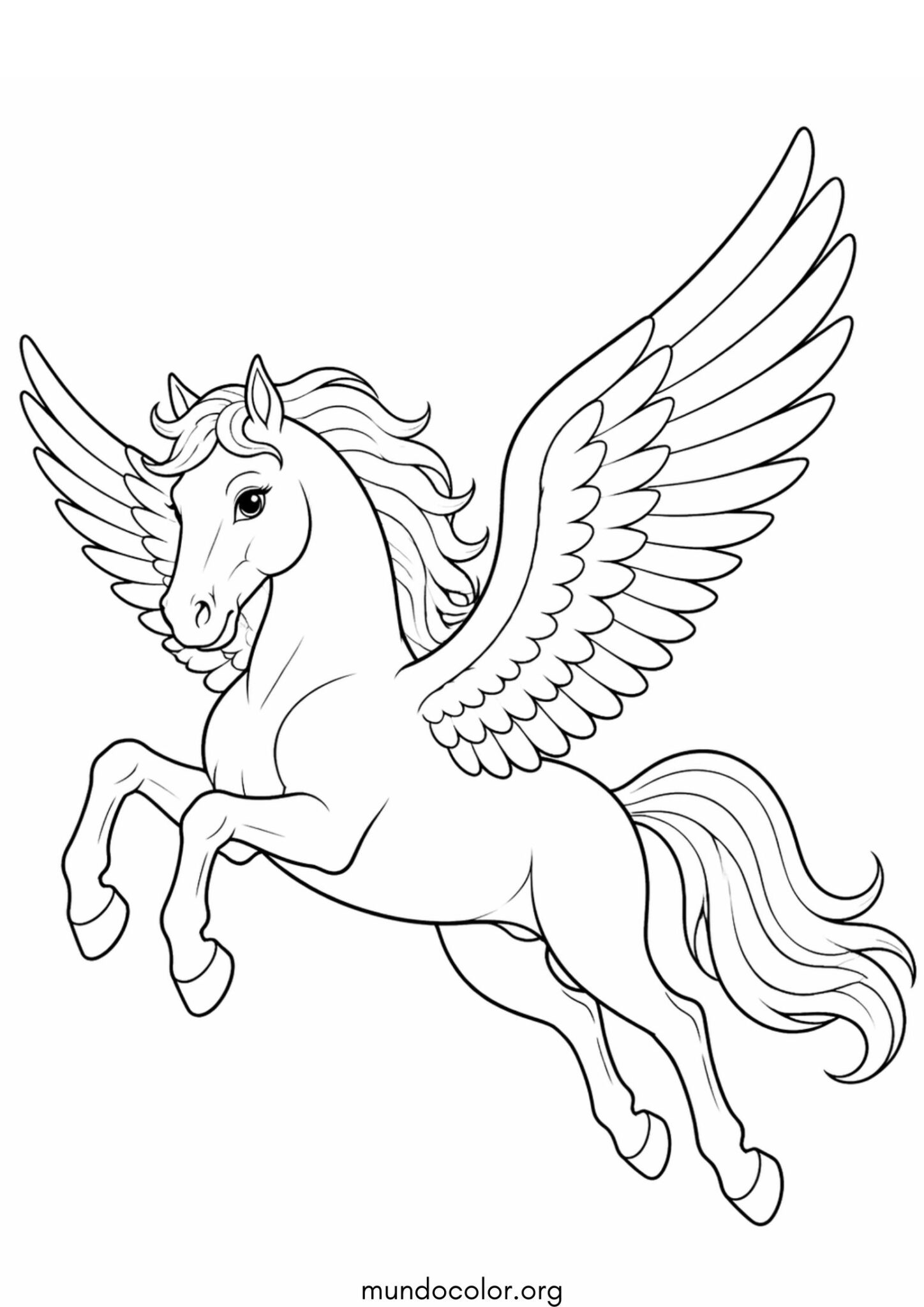 Dibujo de Pegaso para colorear