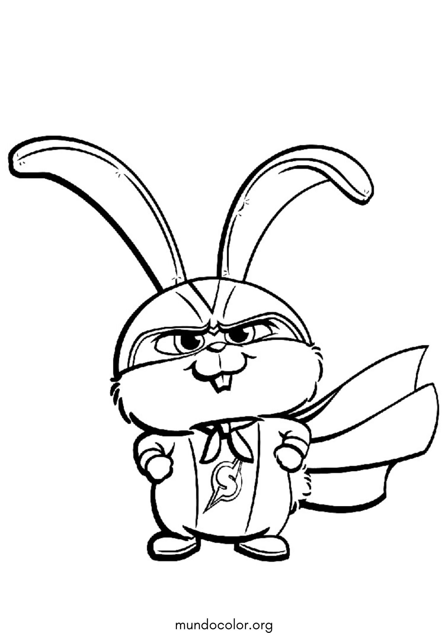 Dibujo de Pompón con traje de superhéroe para colorear