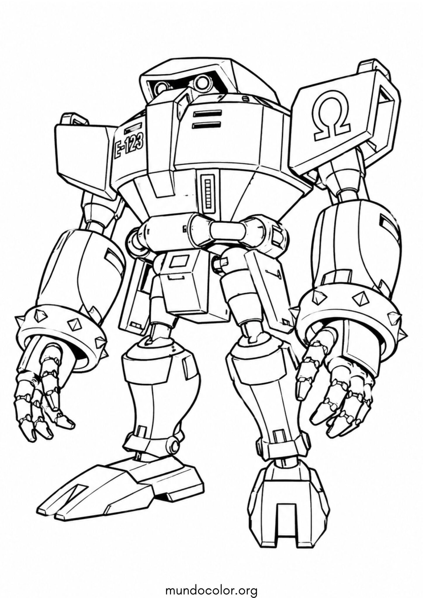 Dibujo de Robot E-123 Omega para colorear