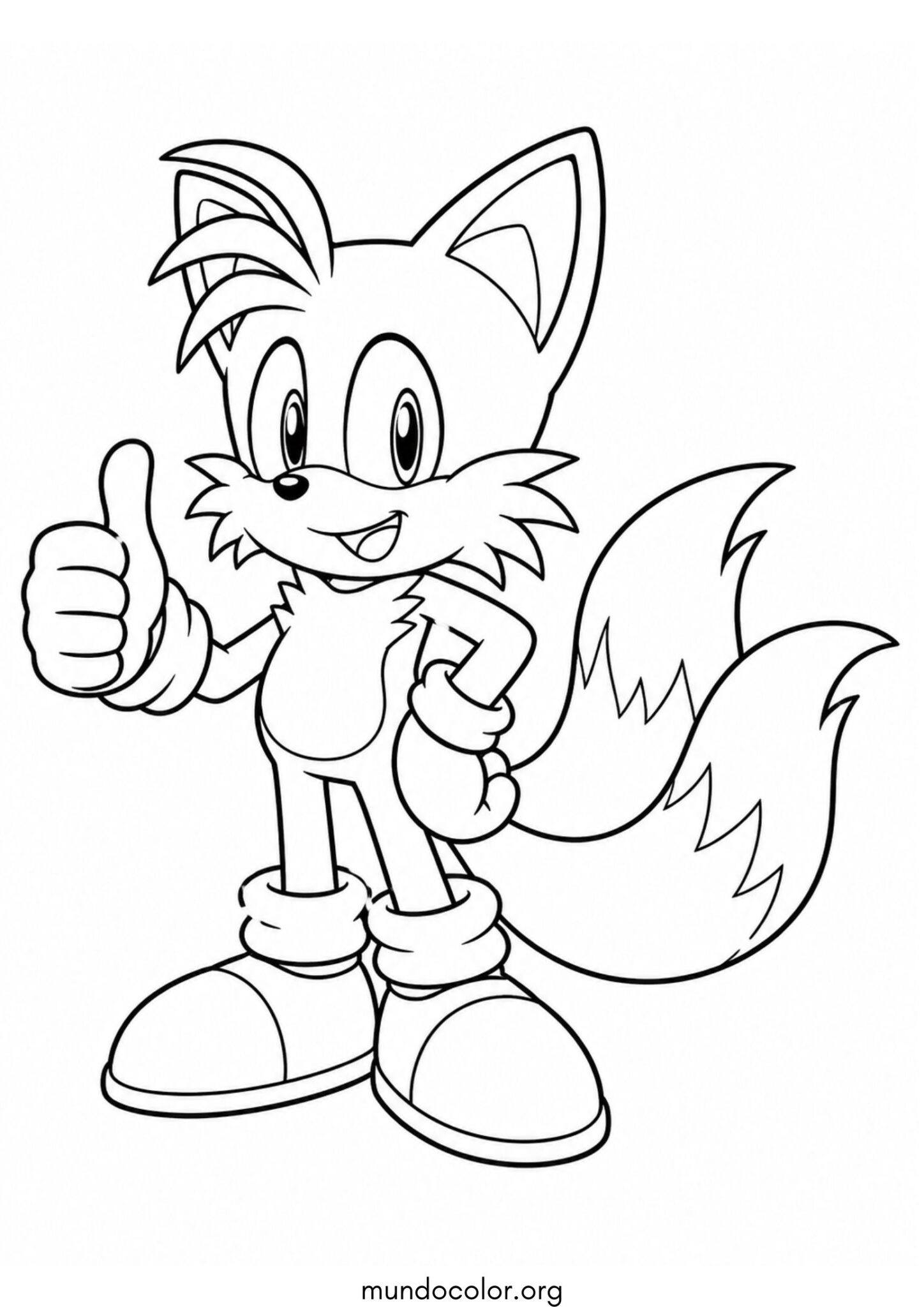 Dibujo de Tails para colorear