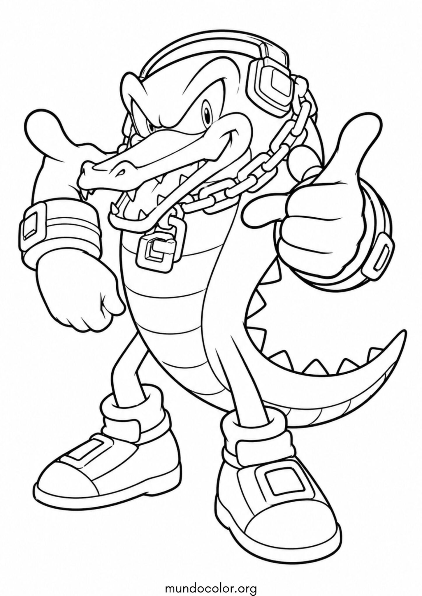 Dibujo de Vector el Cocodrilo para colorear