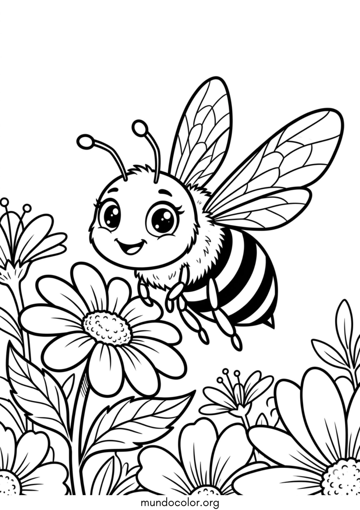Dibujo de Abeja para imprimir Dibujo de Abeja para colorear