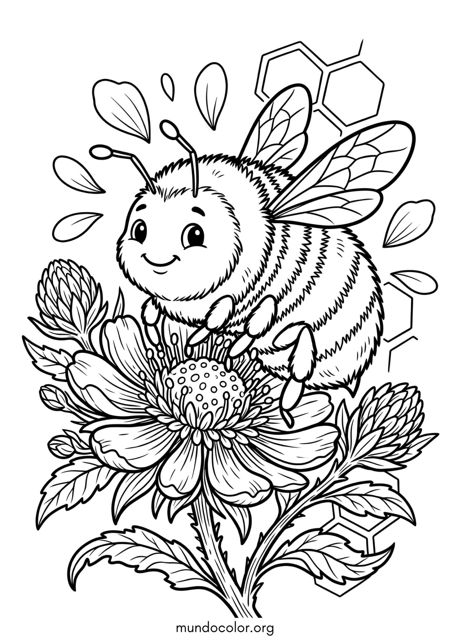 Dibujo de Abejorro para imprimir Dibujo de Abejorro para colorear