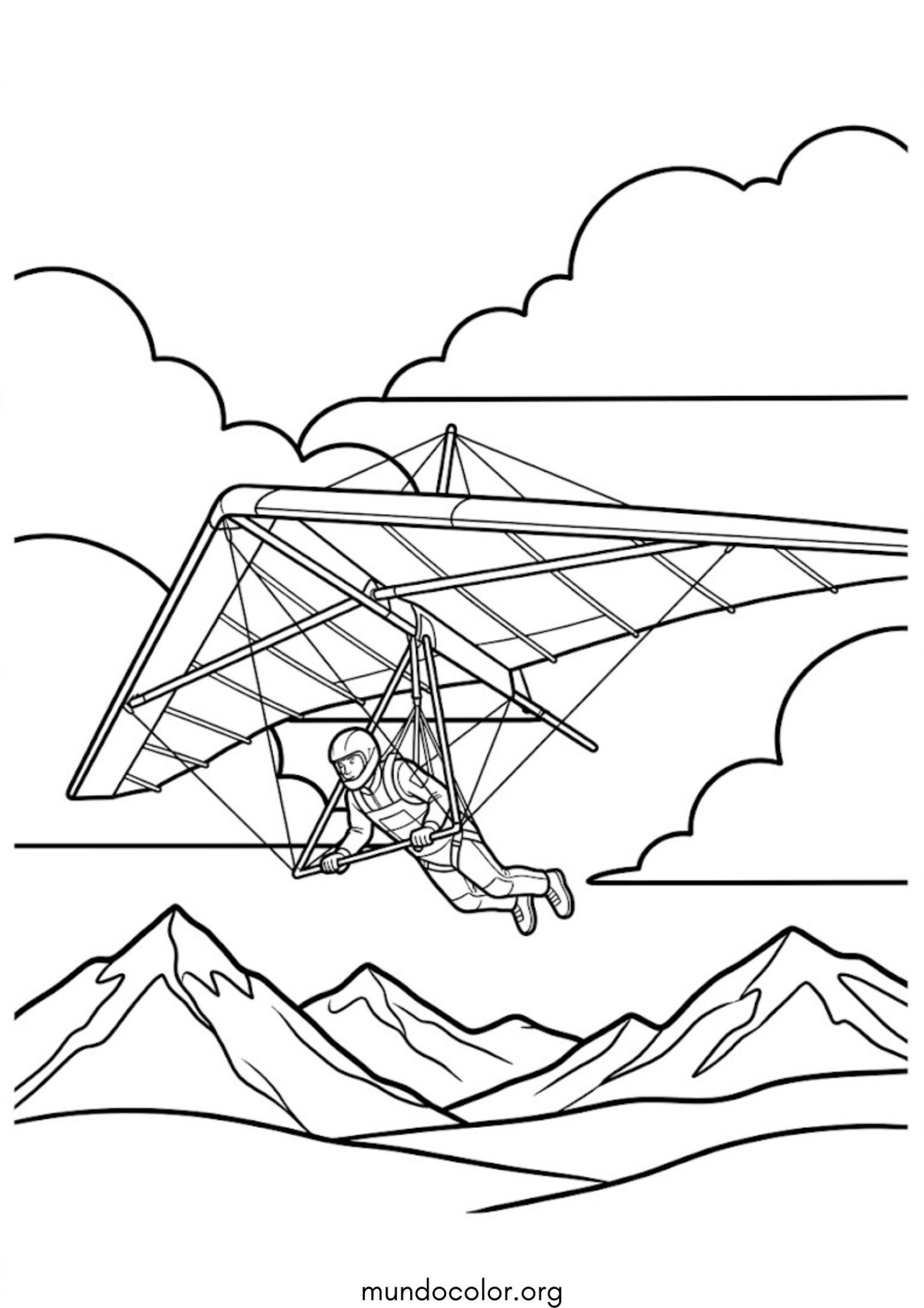 Dibujo de Ala delta para colorear