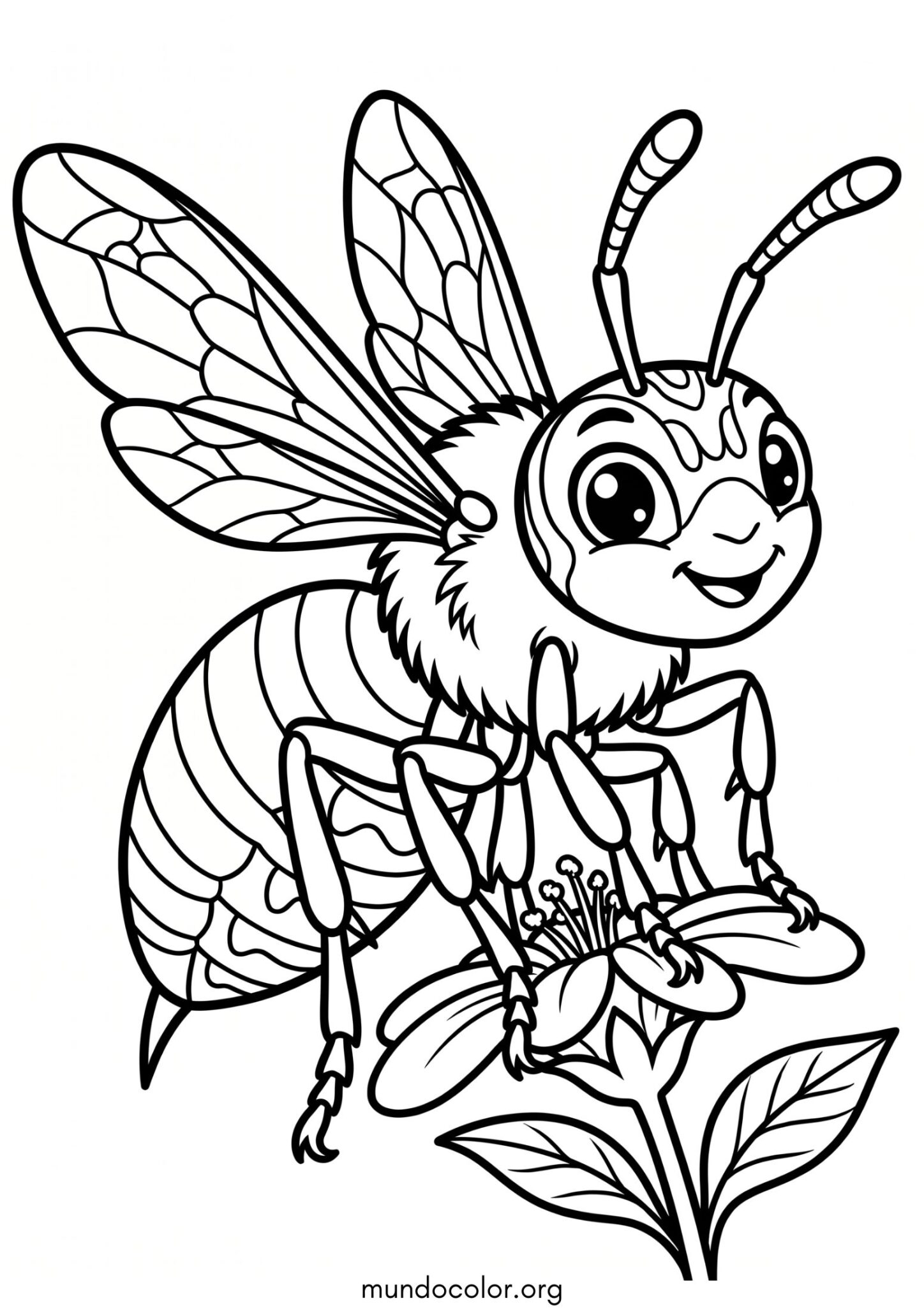 Dibujo de Avispa para imprimir Dibujo de Avispa para colorear