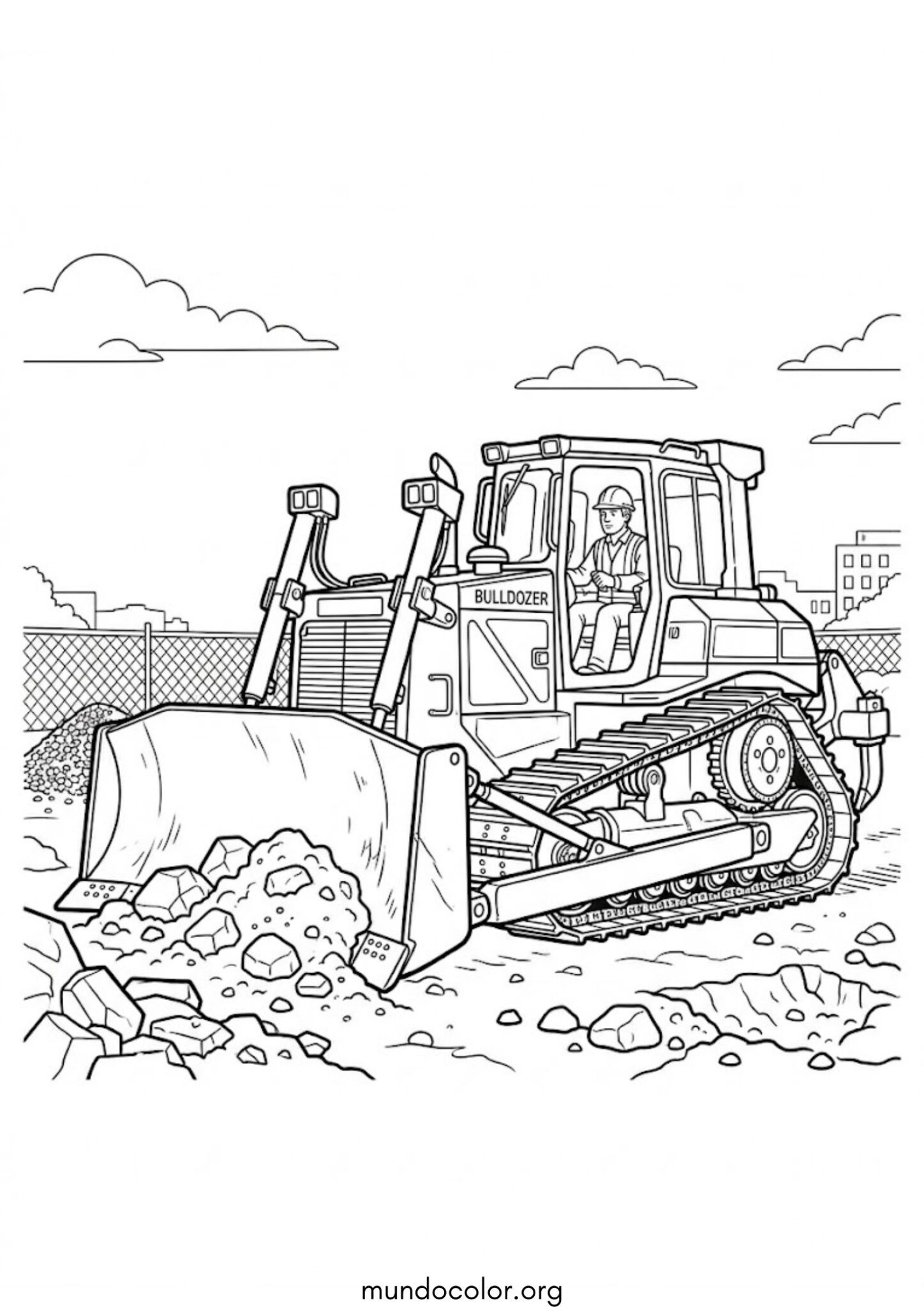 Dibujo de Bulldozer para colorear