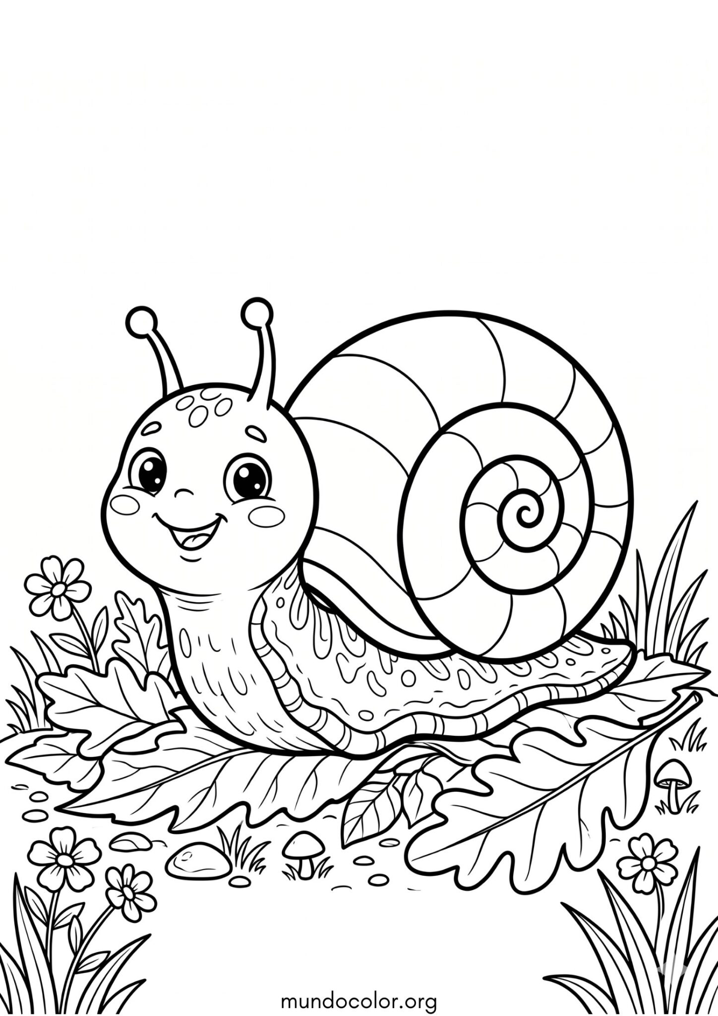Dibujo de Caracol para imprimir Dibujo de Caracol para colorear