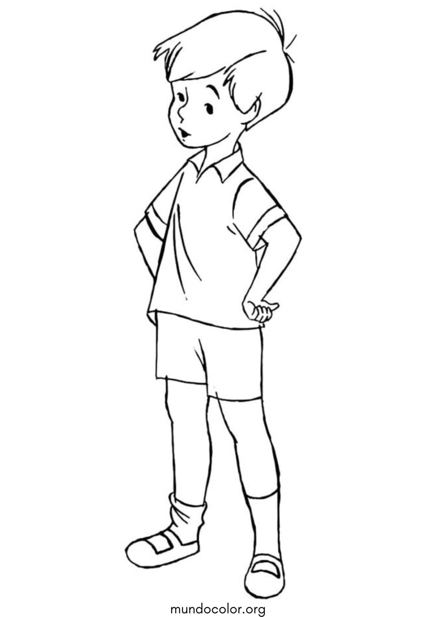 Dibujo de Christopher Robin de Winnie Pooh para colorear