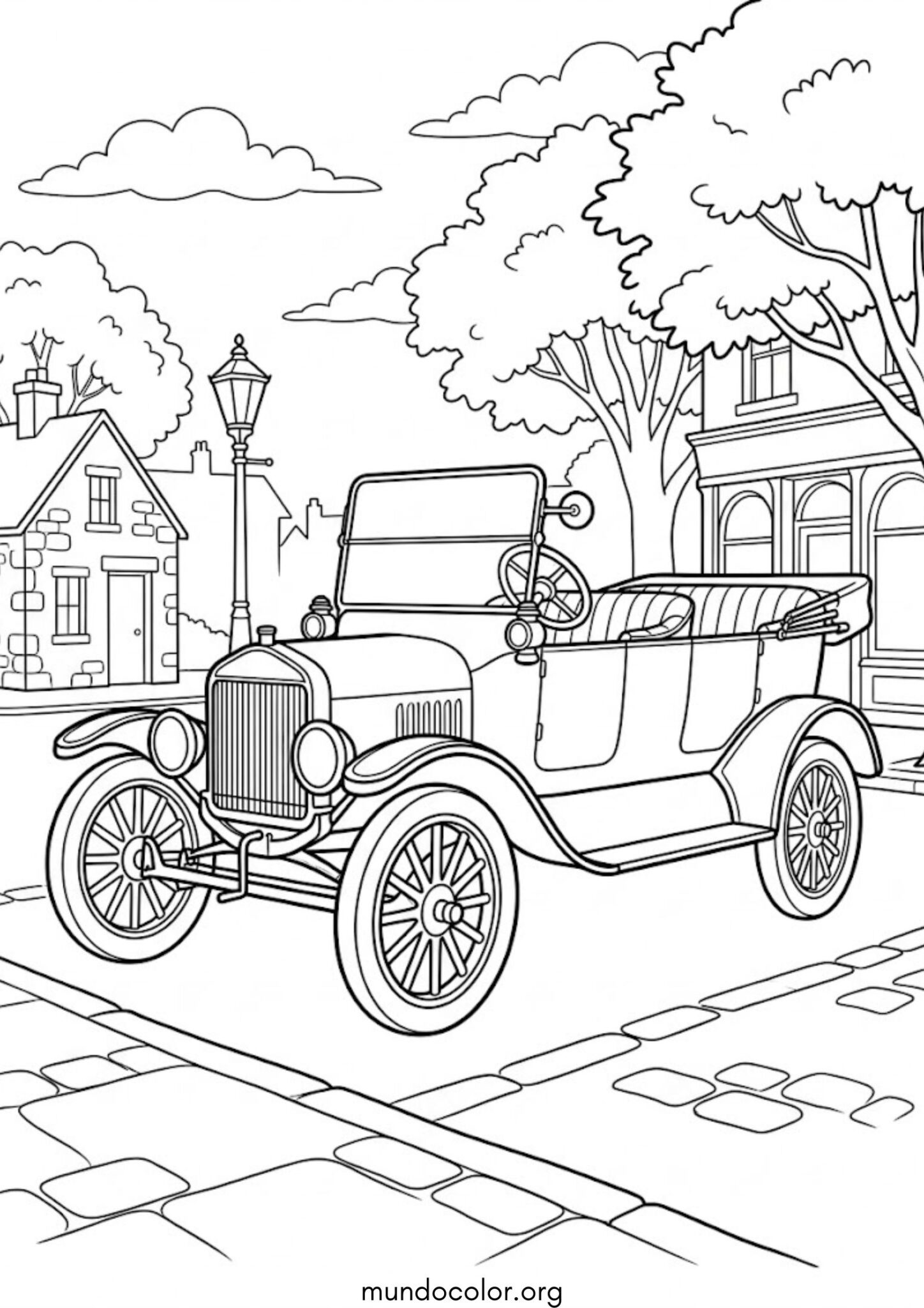 Dibujo de Coche antiguo para colorear