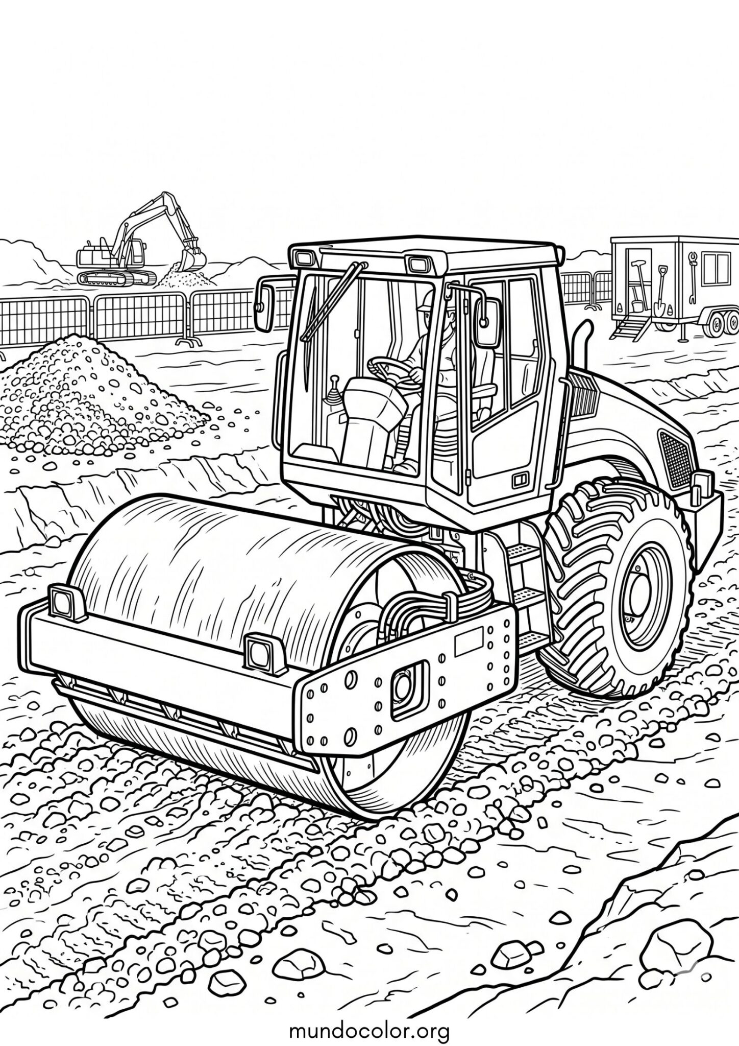 Dibujo de Compactadora para colorear